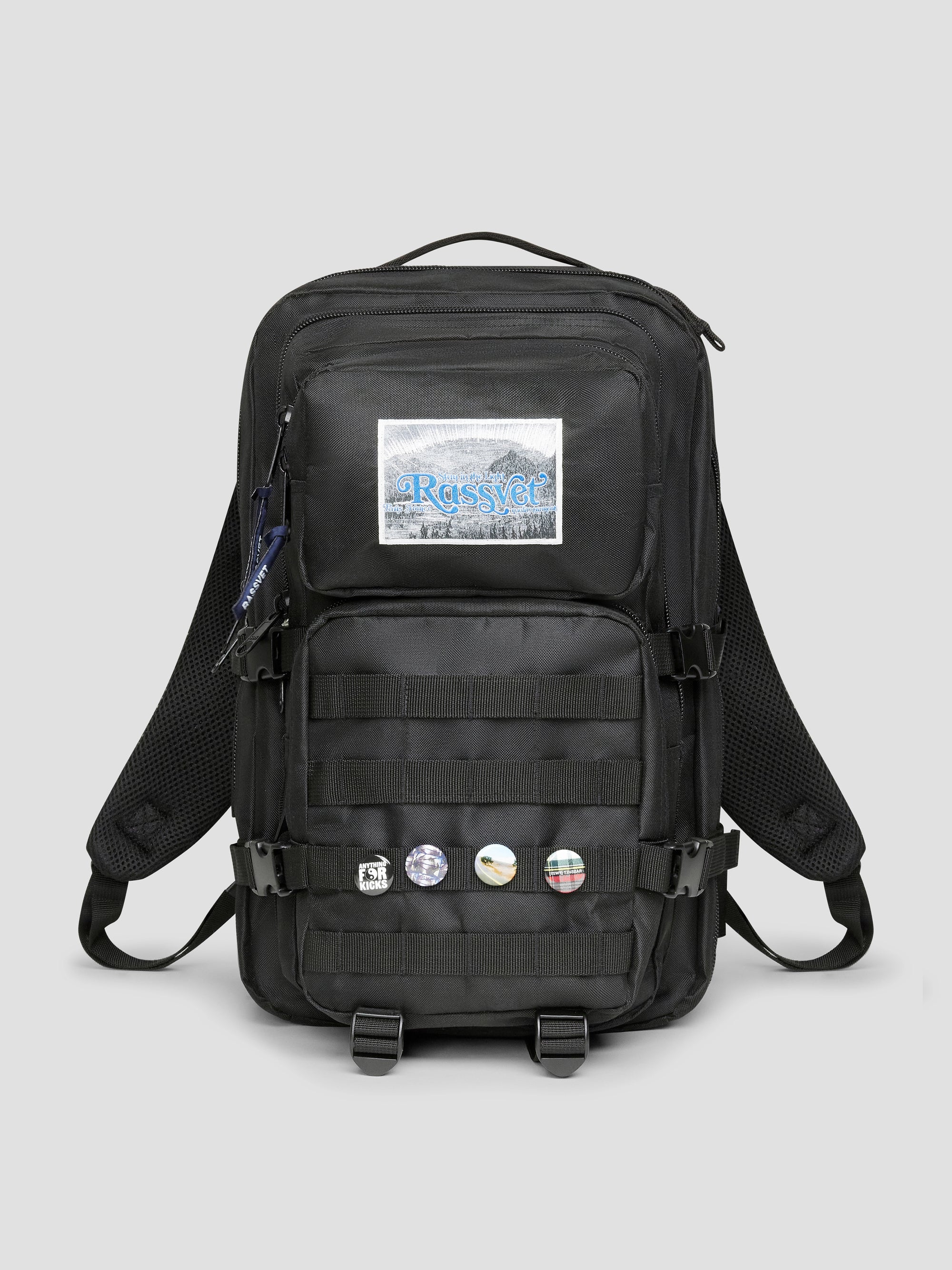 PACC17K031 ~ MILITARY BACKPACK - BLACK