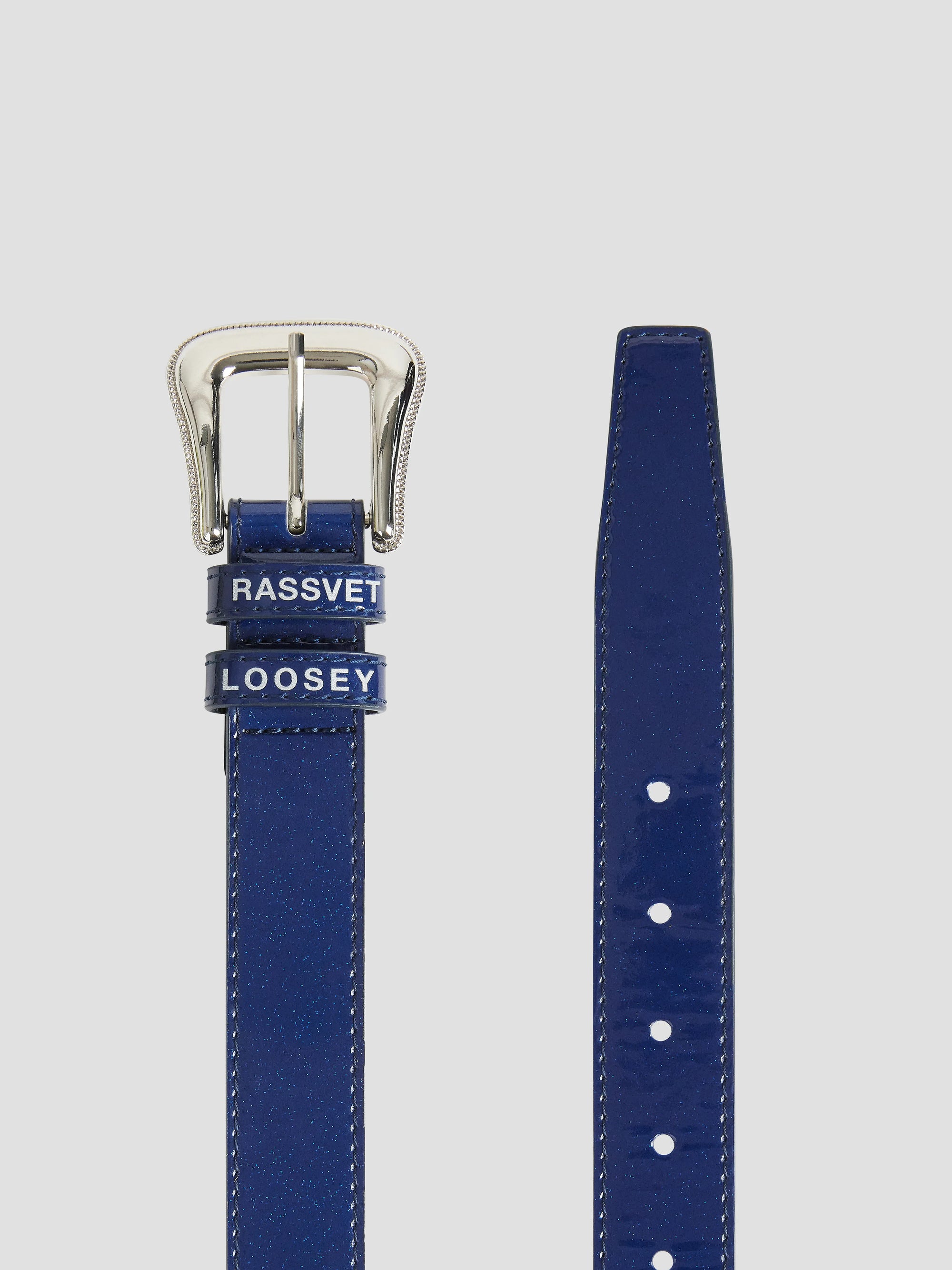 PACC17K201 ~ LETHER BELT - NAVY