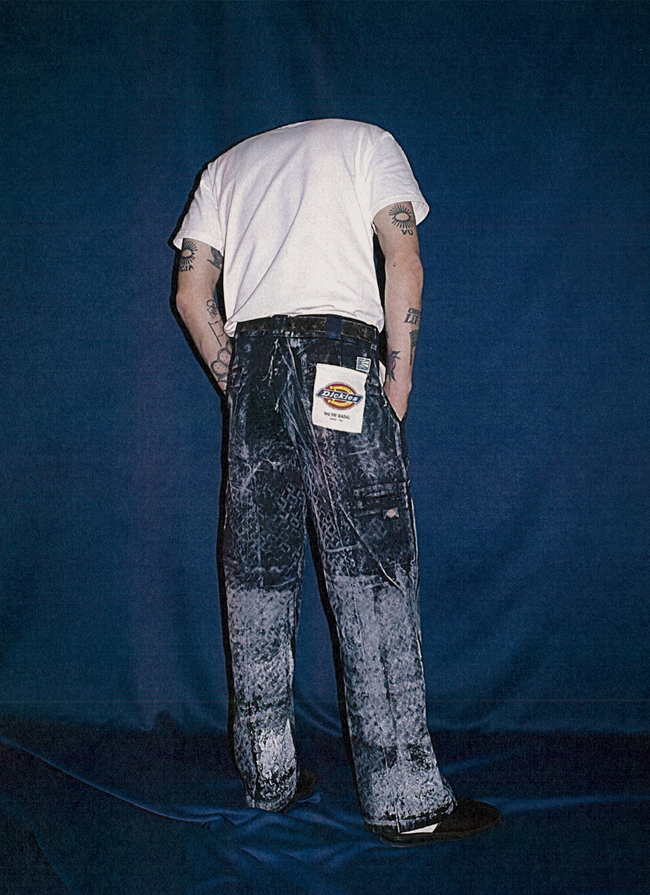 PACC18P501 ~ RASSVET X DICKIES LOOSE FIT DOUBLE KNEE WORK PANT - BLACK