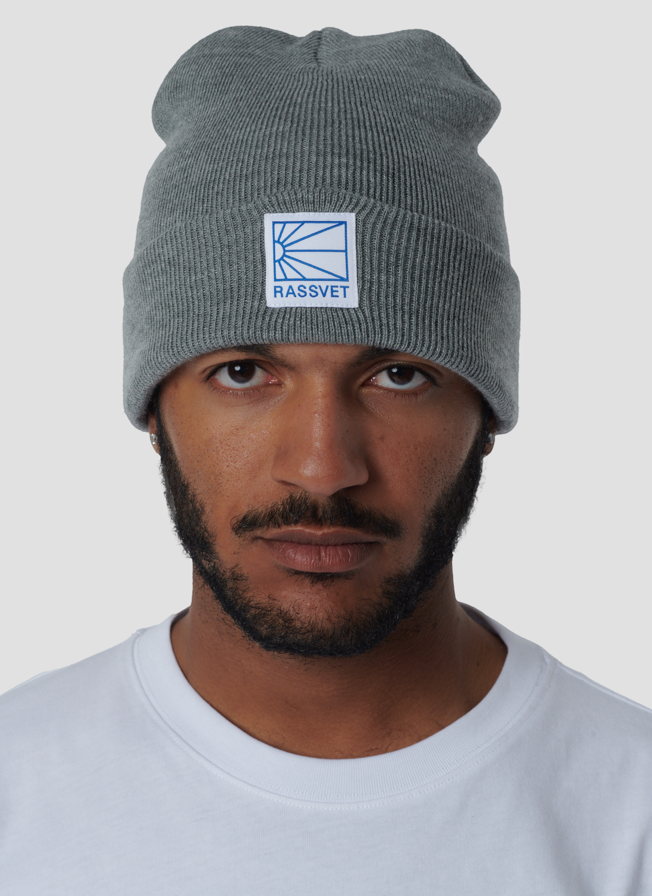 Rassvet Paccbet clothing light-grey-rassvet-logo-beanie