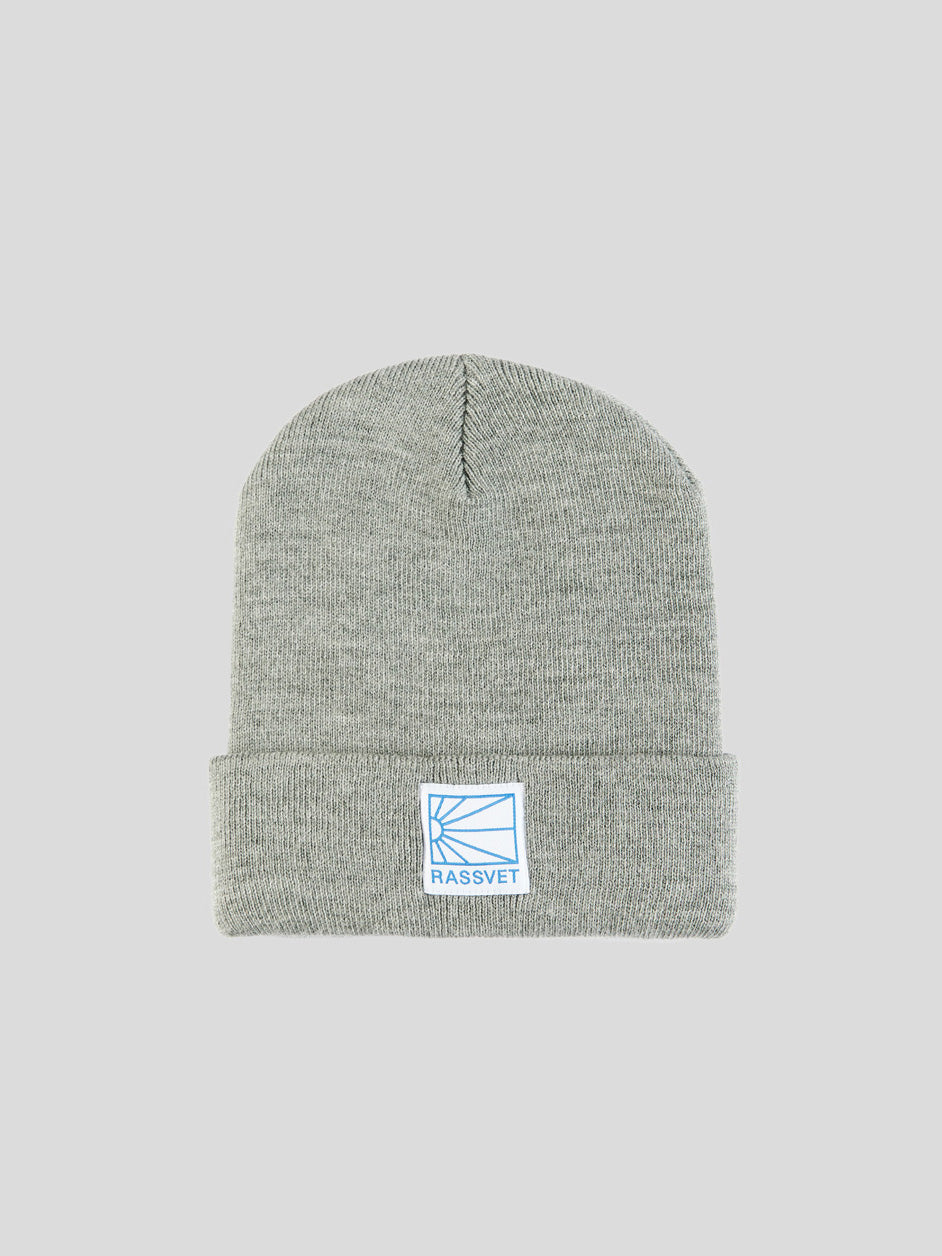 Rassvet Paccbet clothing light-grey-rassvet-logo-beanie