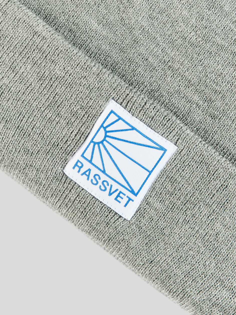 Rassvet Paccbet clothing light-grey-rassvet-logo-beanie