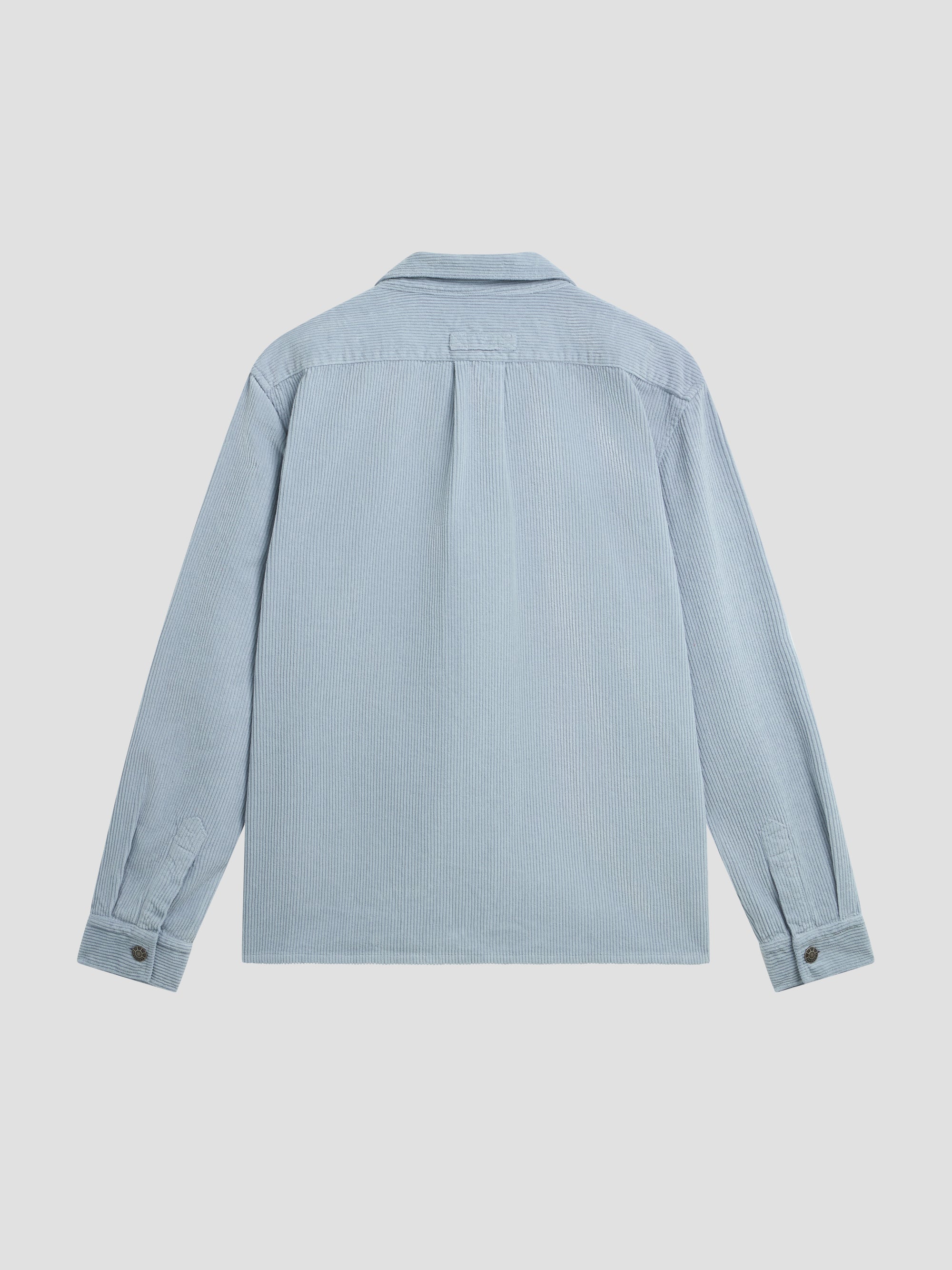 PACC17B003 ~ CORDUROY LS ZIP SHIRT - LIGHT BLUE