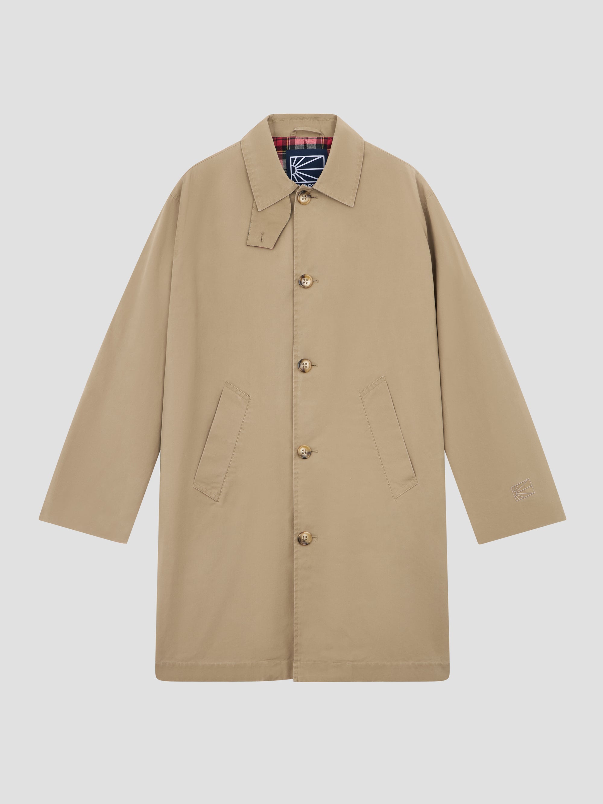 PACC17C002 ~ WAXED TRENCH COAT - BEIGE