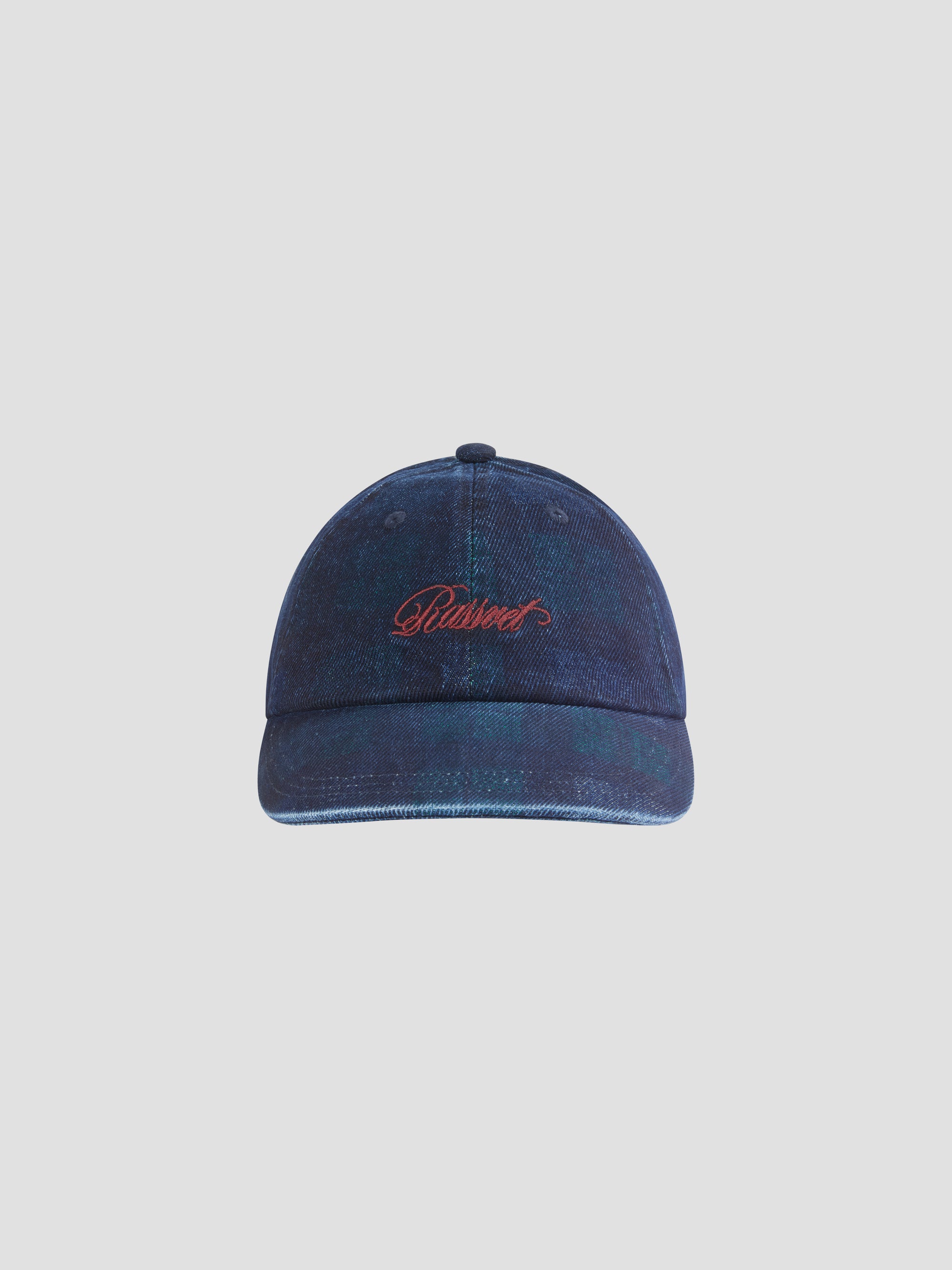 PACC17K021 ~ SCRIPT 6 PANEL STRAPBACK - DENIM