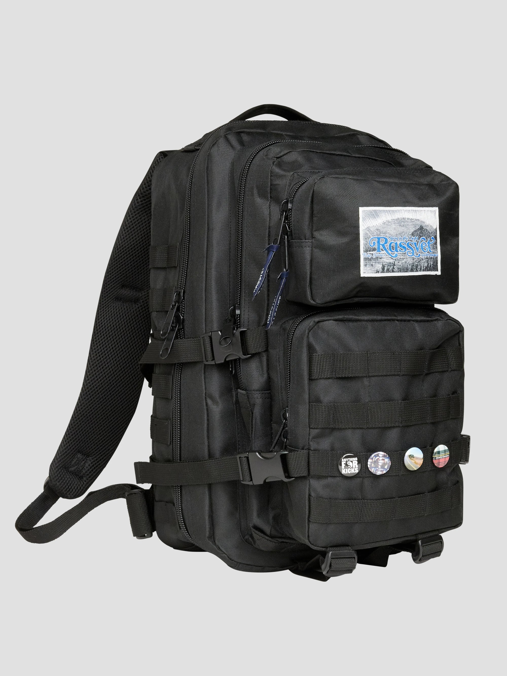 PACC17K031 ~ MILITARY BACKPACK - BLACK