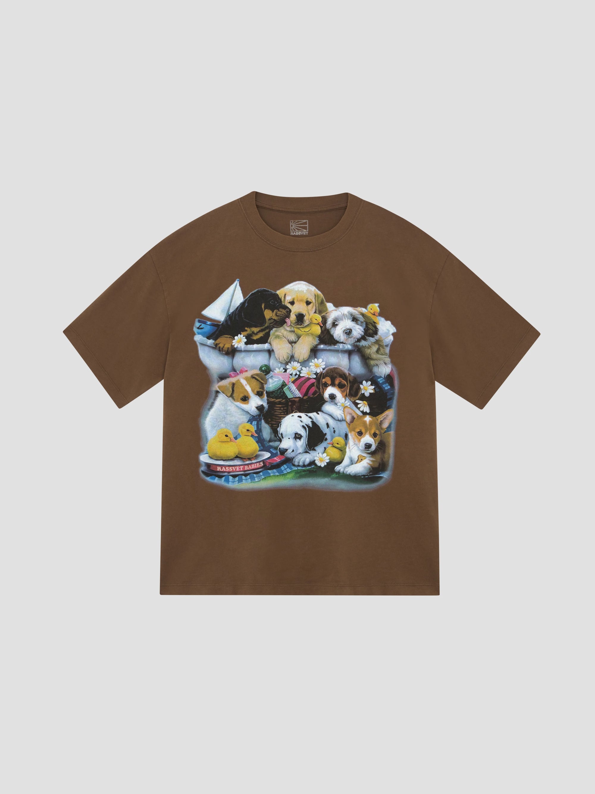 PACC17T003 ~ PUPPIES TEE – BROWN