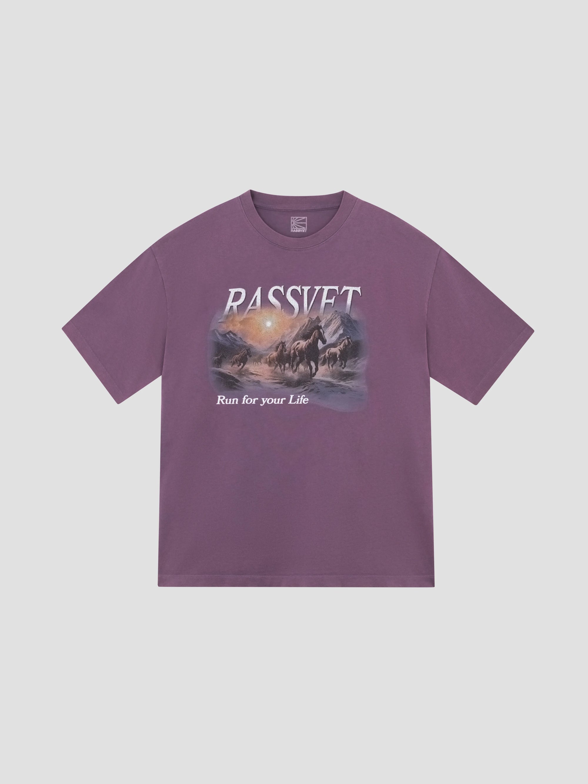 PACC17T006 ~ HORSES TEE - PURPLE