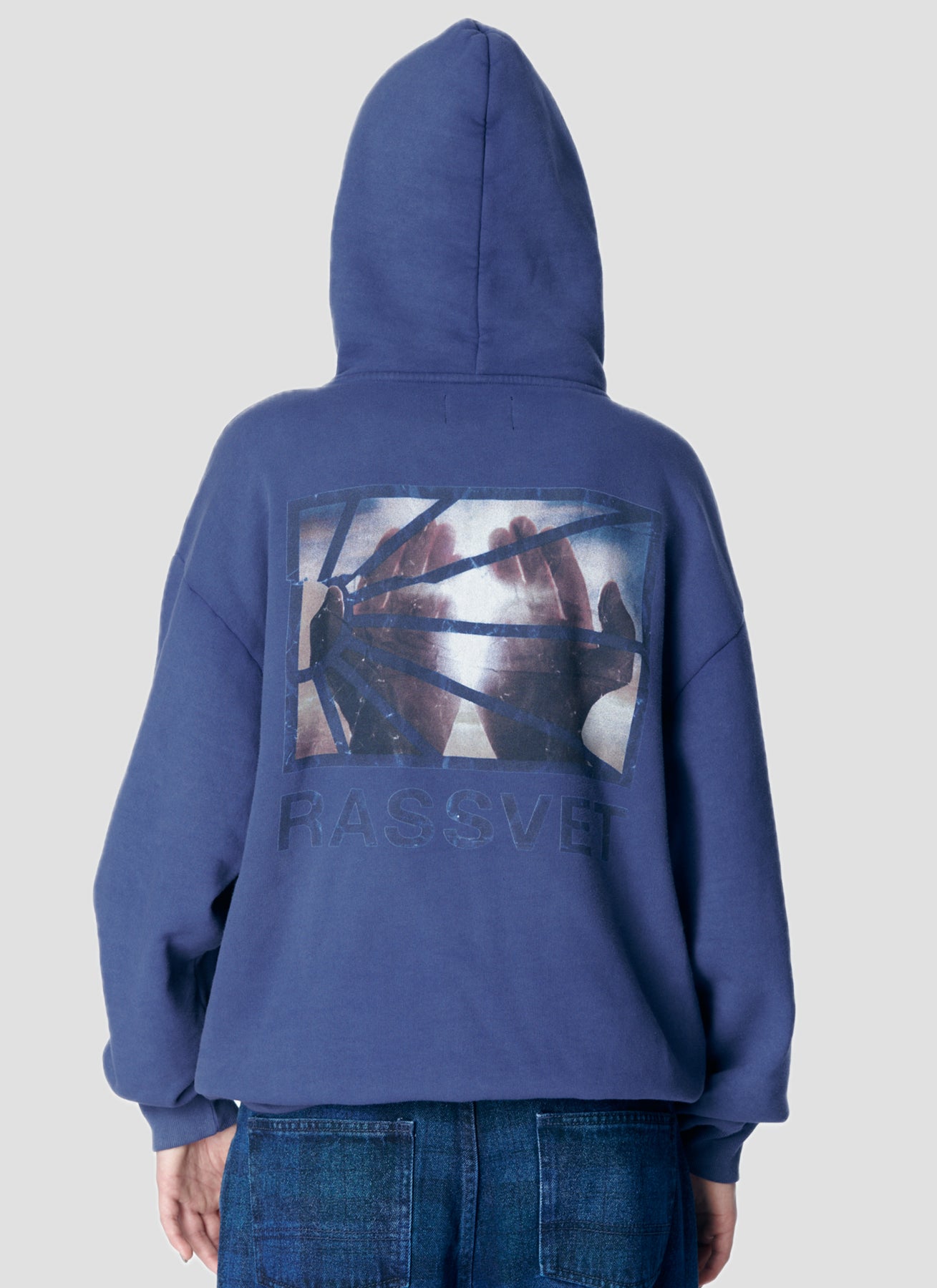 PACC17T021 ~ HANDS LOGO HOODIE - NAVY