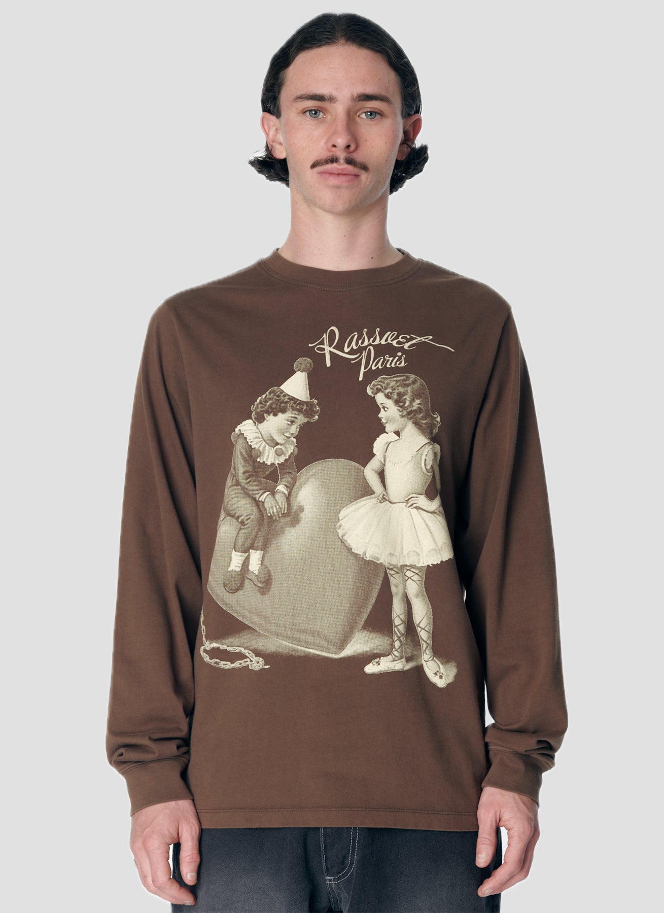 PACC17T010 ~ UNCHAINED LS TEE - BROWN