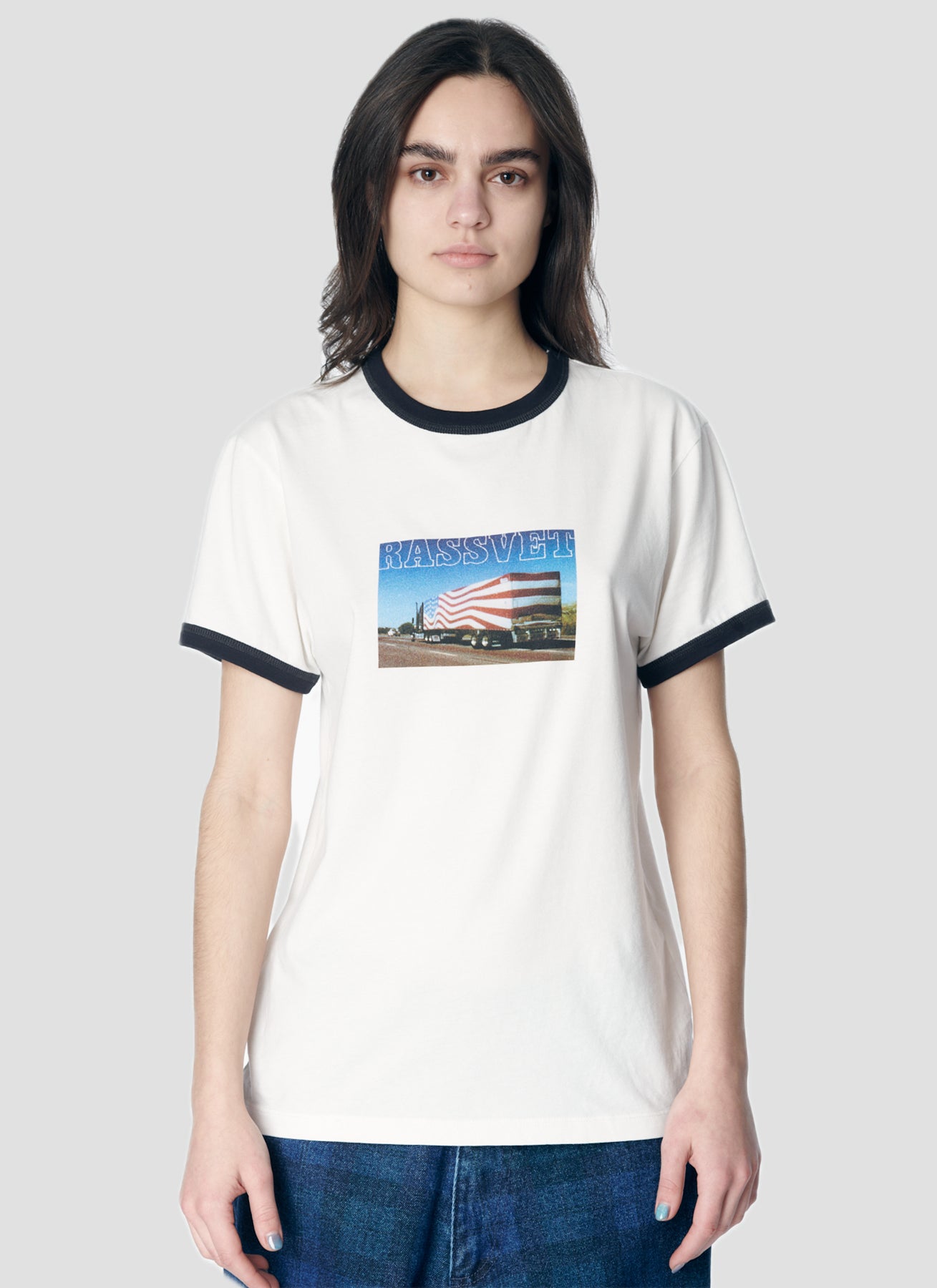 PACC17T007 ~ JULIAN SEMI RINGER TEE - OFF WHITE