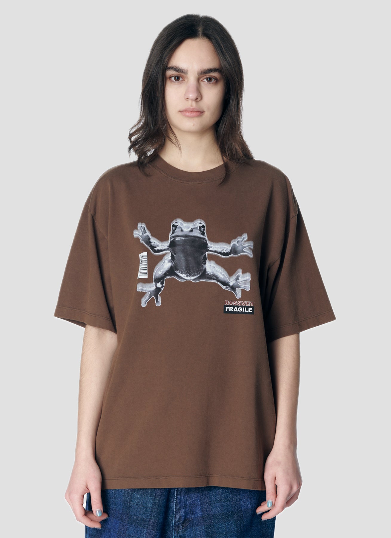 PACC17T005 ~ FRAGILE TEE - BROWN