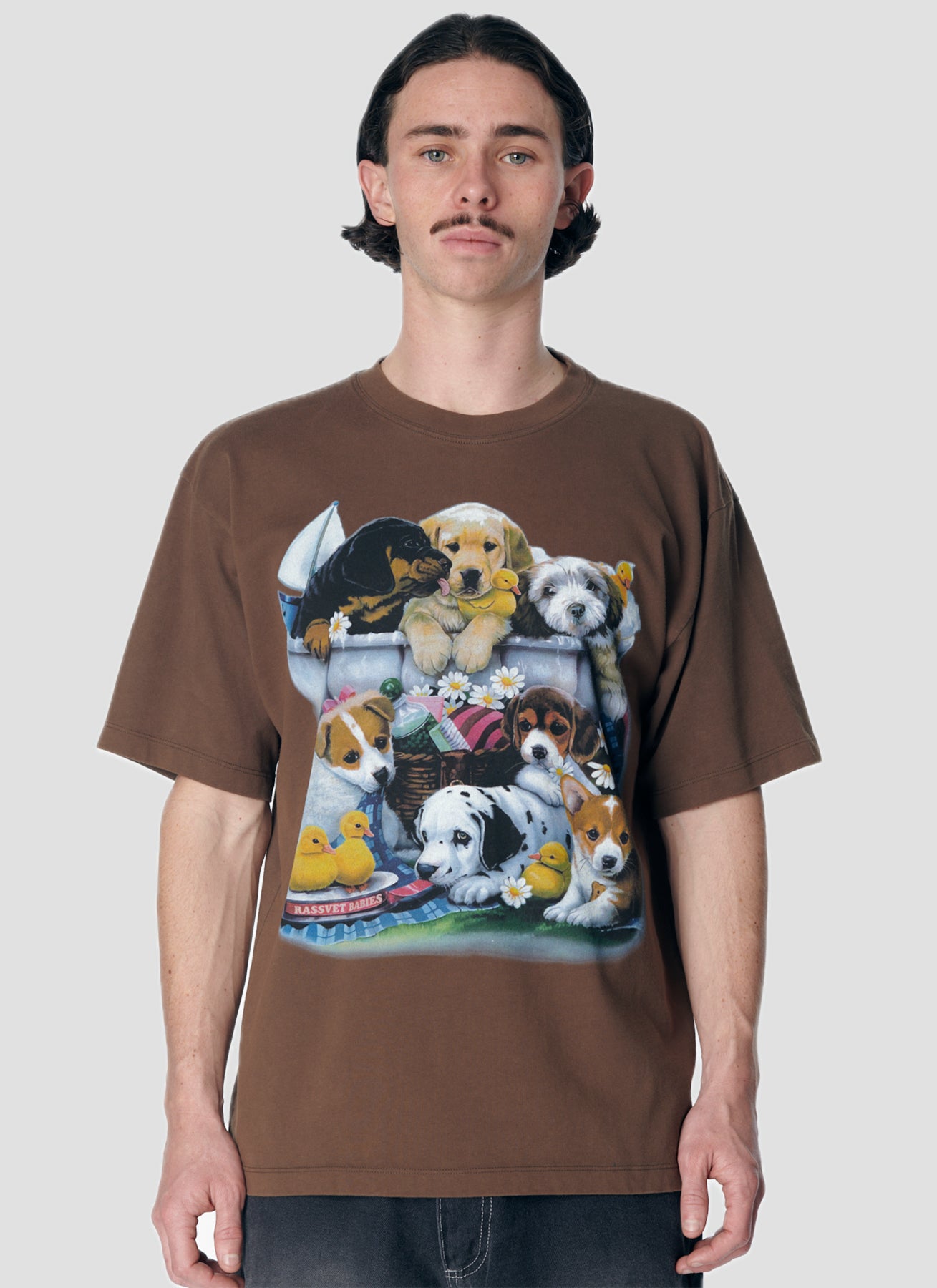PACC17T003 ~ PUPPIES TEE – BROWN