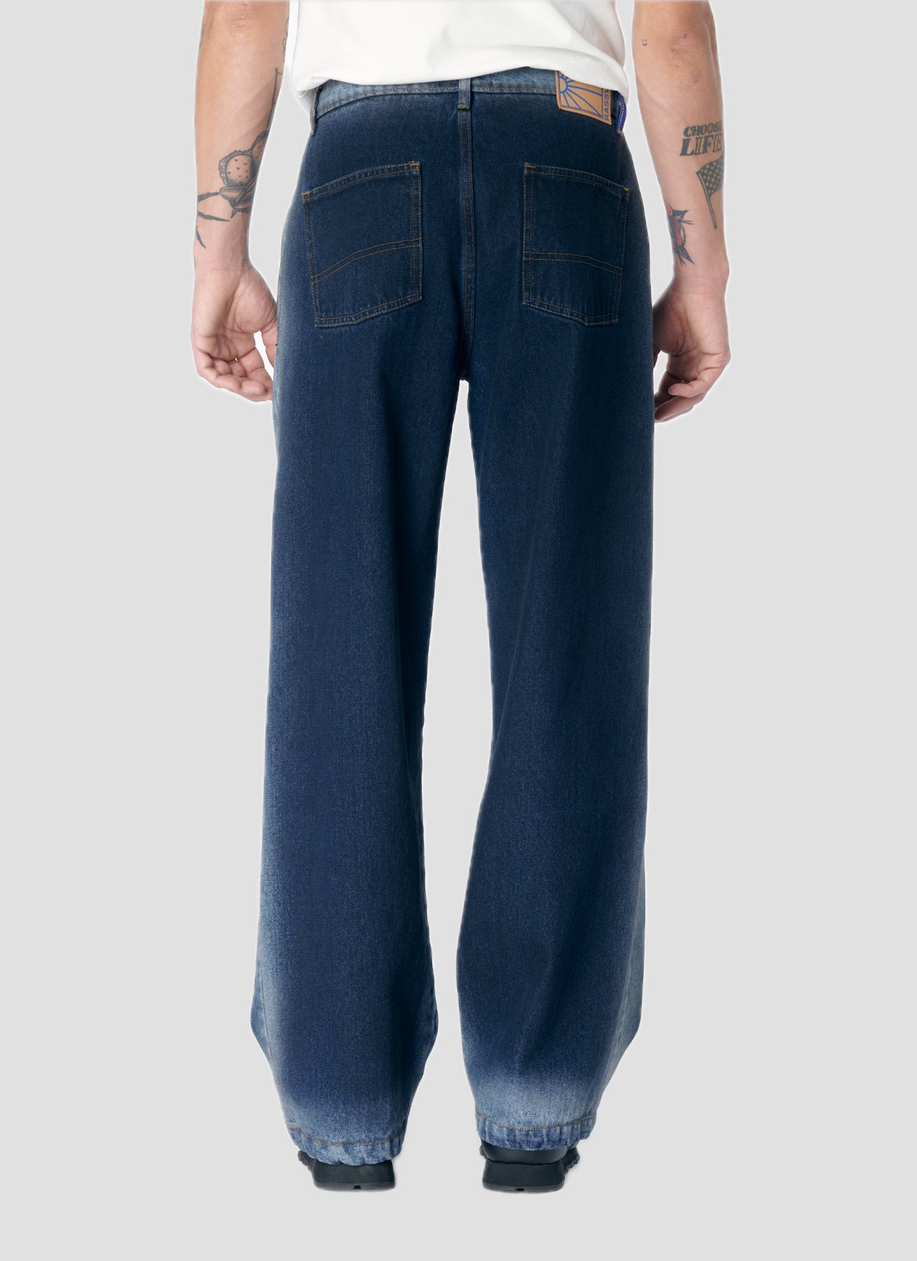 PACC17P012 ~ WASHED BAGGY JEAN DENIM PANT - BLUE