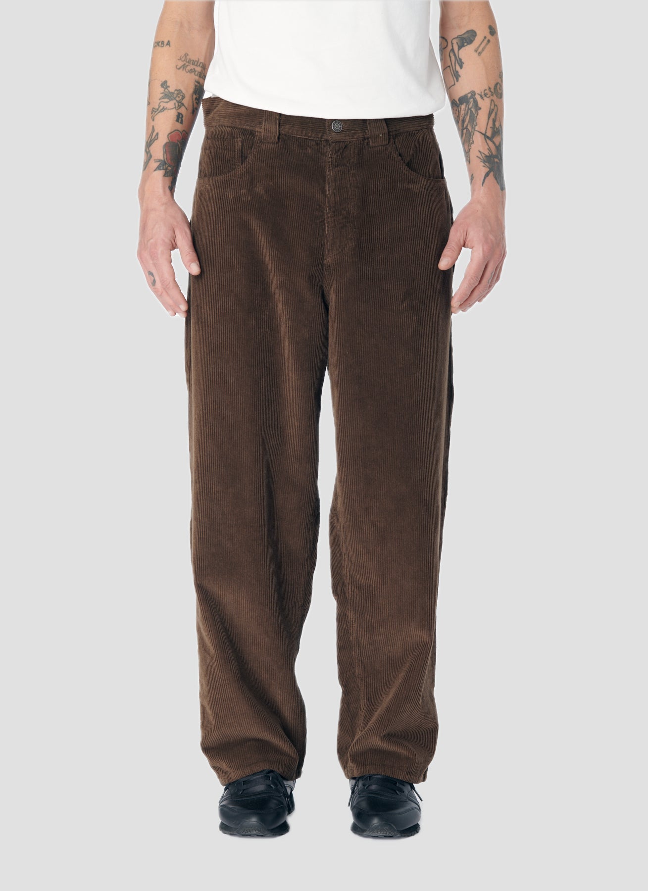 PACC17P006 ~ RELAXED CORDUROY PANTS - BROWN