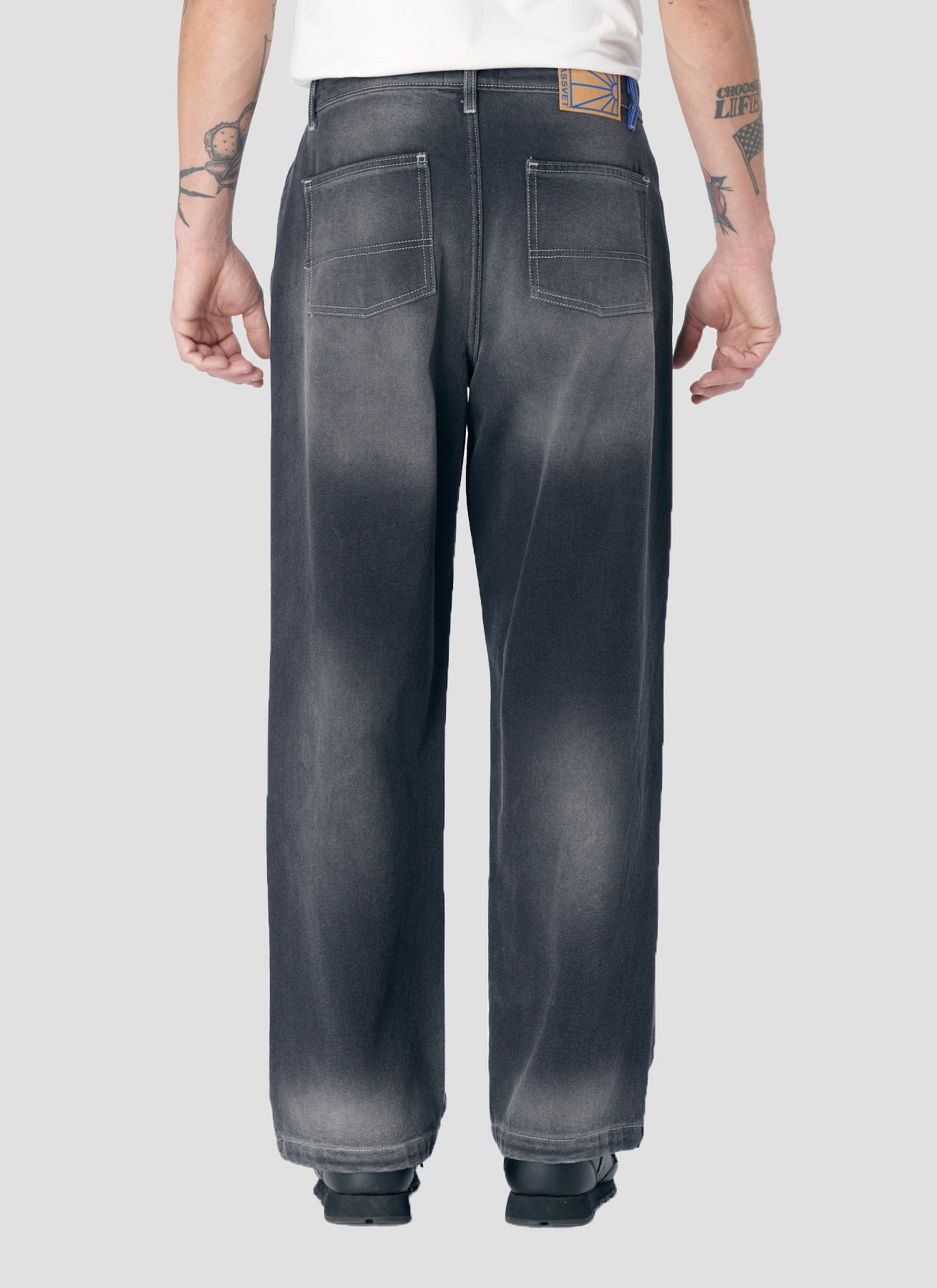 PACC17P002 ~ BAGGY JEAN DENIM PANT - VINTAGE BLACK