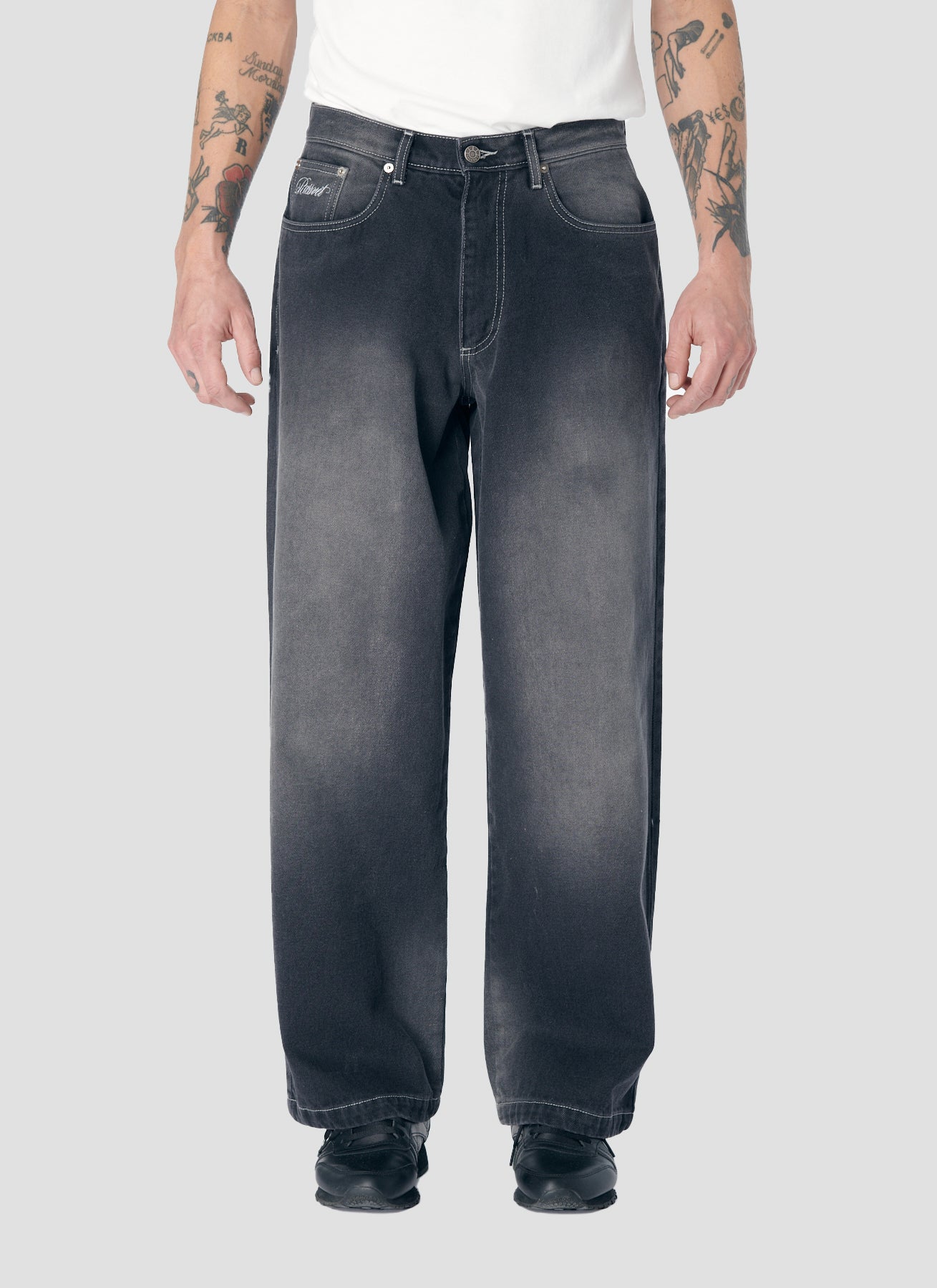 PACC17P002 ~ BAGGY JEAN DENIM PANT - VINTAGE BLACK