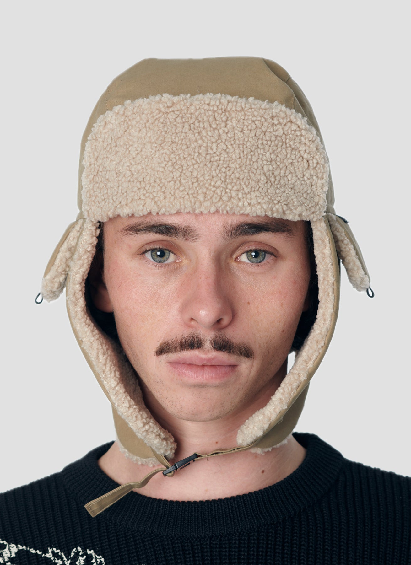 PACC17K004 ~ WAXED TRAPPER HAT - BEIGE