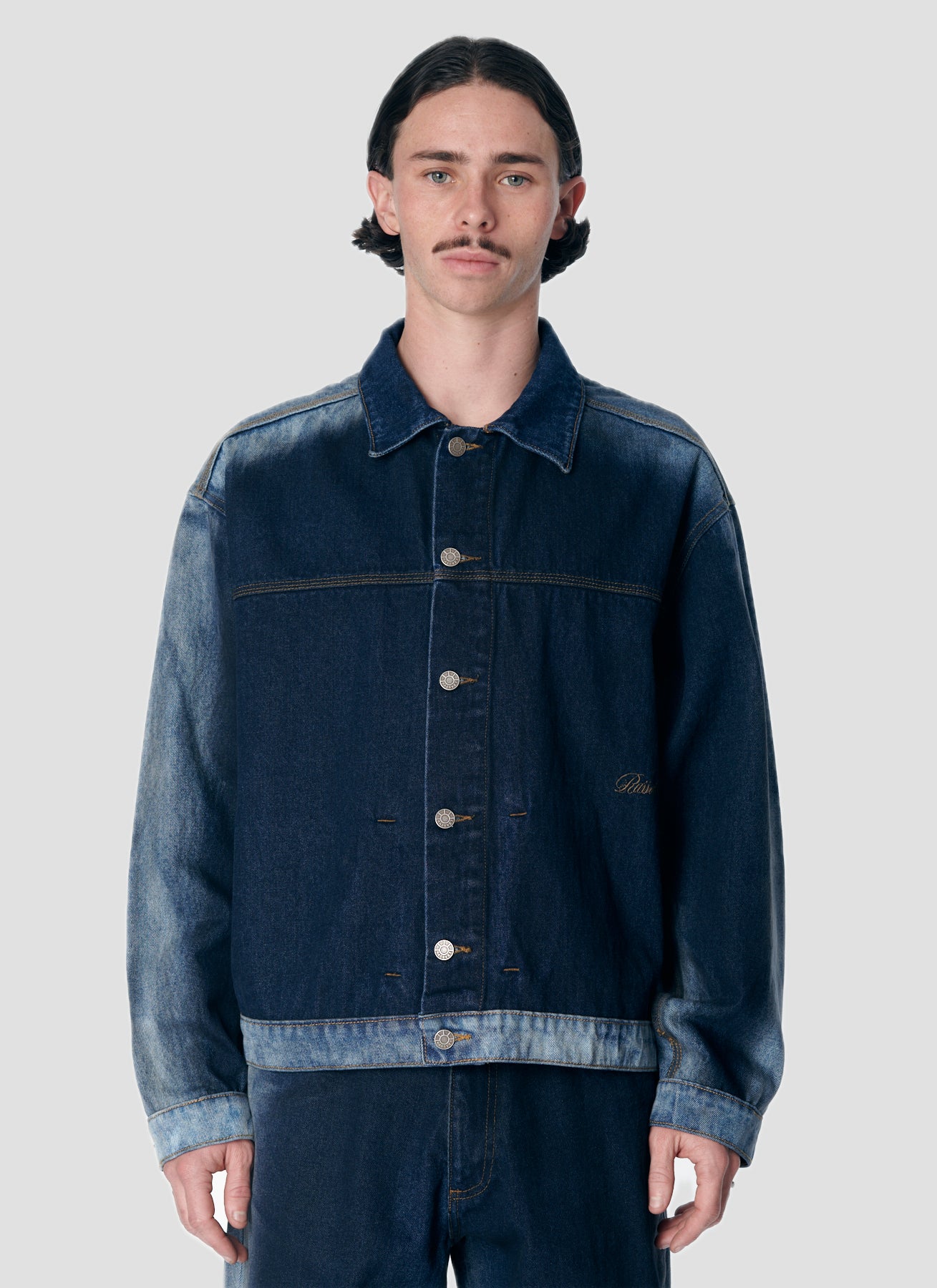 PACC17J011 ~ WASHED DENIM JACKET - BLUE