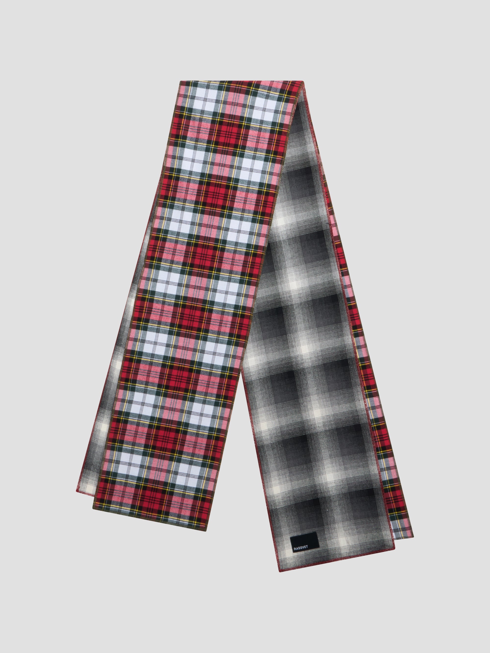 PACC17K015 ~ WOVEN DOUBLE SCARF - PLAID / MULTI