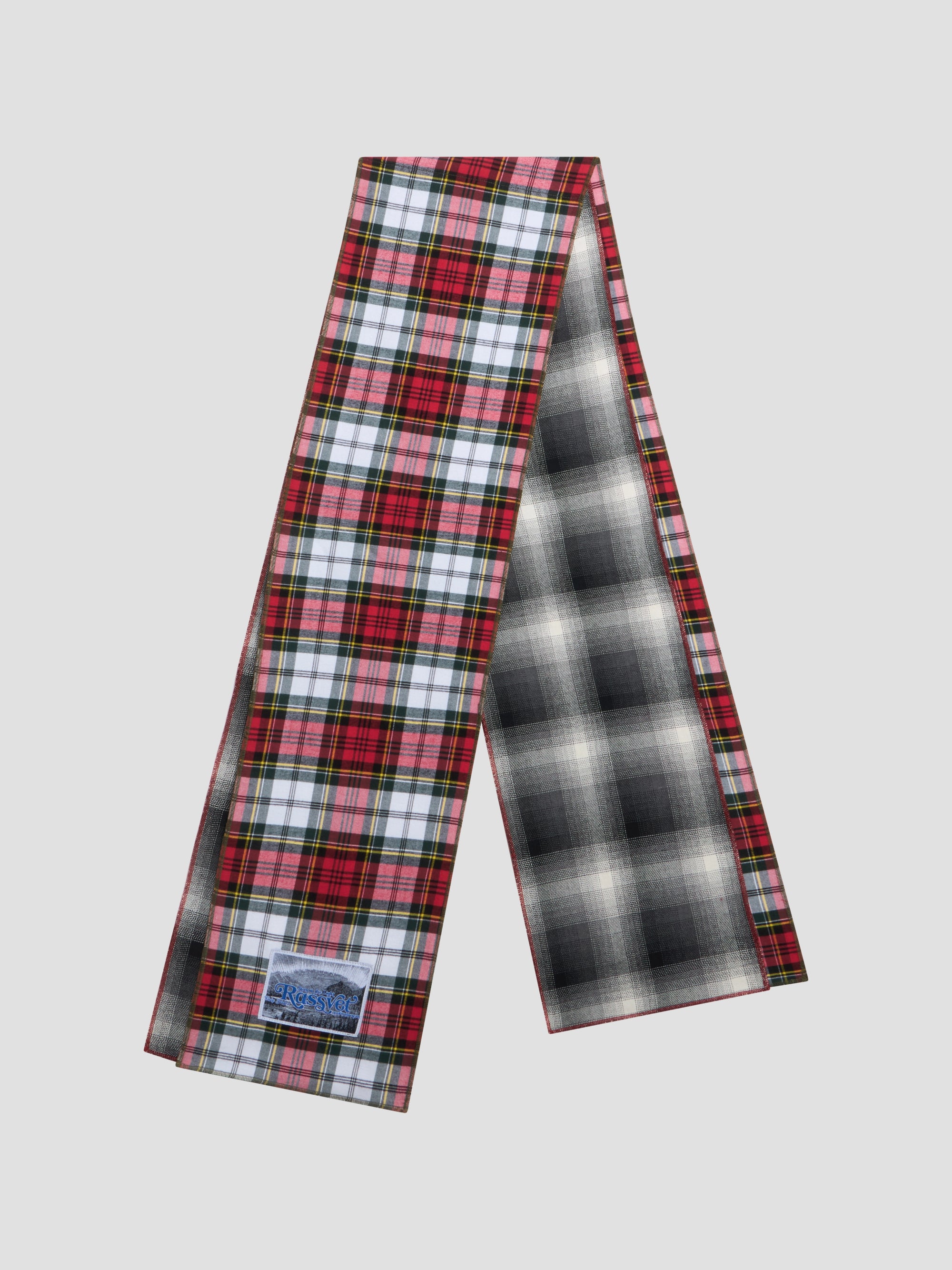 PACC17K015 ~ WOVEN DOUBLE SCARF - PLAID / MULTI