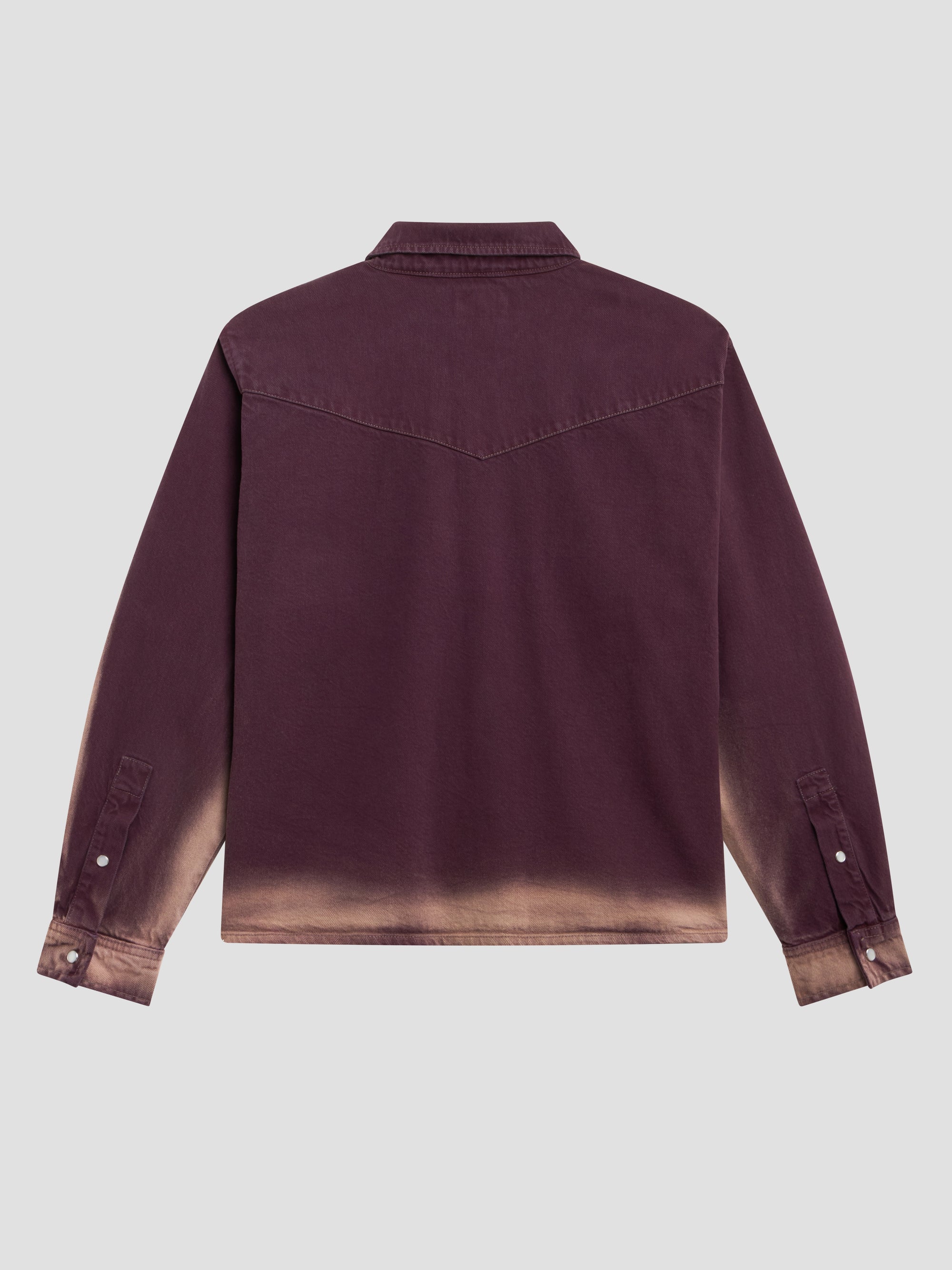 PACC17B011 ~ WASHED LS DENIM SHIRT - PURPLE