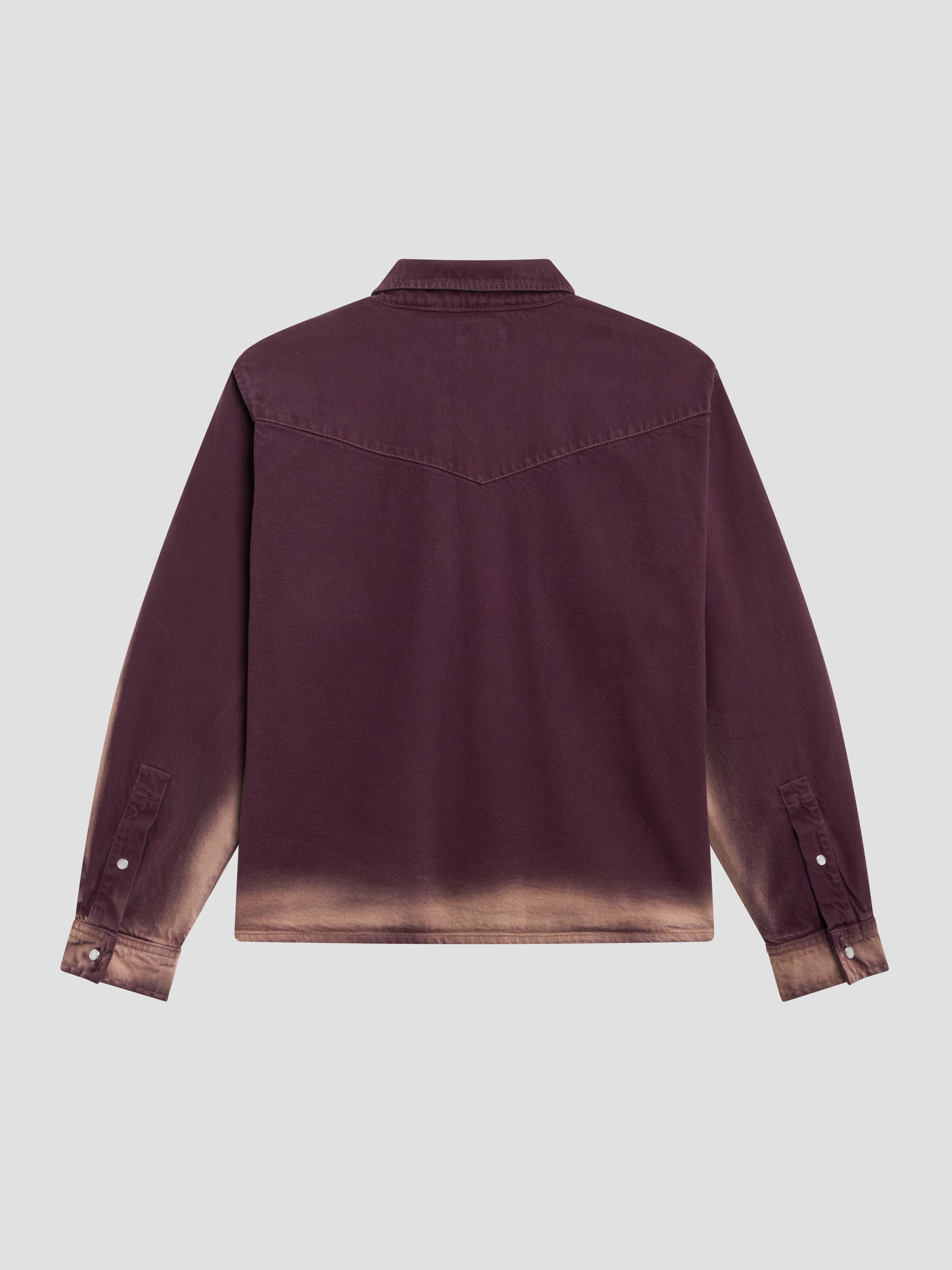 PACC17B011 ~ WASHED LS DENIM SHIRT - PURPLE