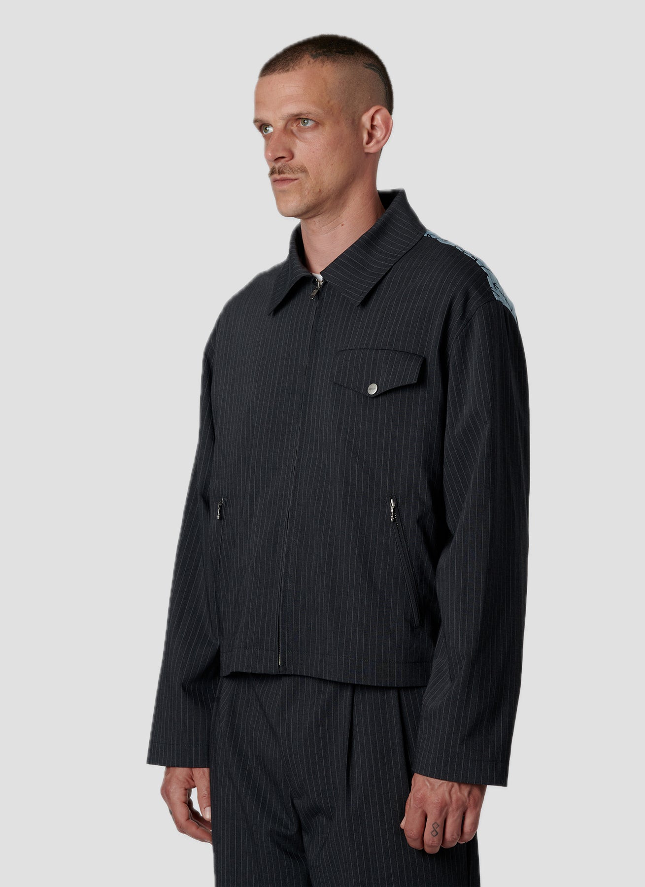 PACC18J004 ~ WORK JACKET - PIN STRIPE