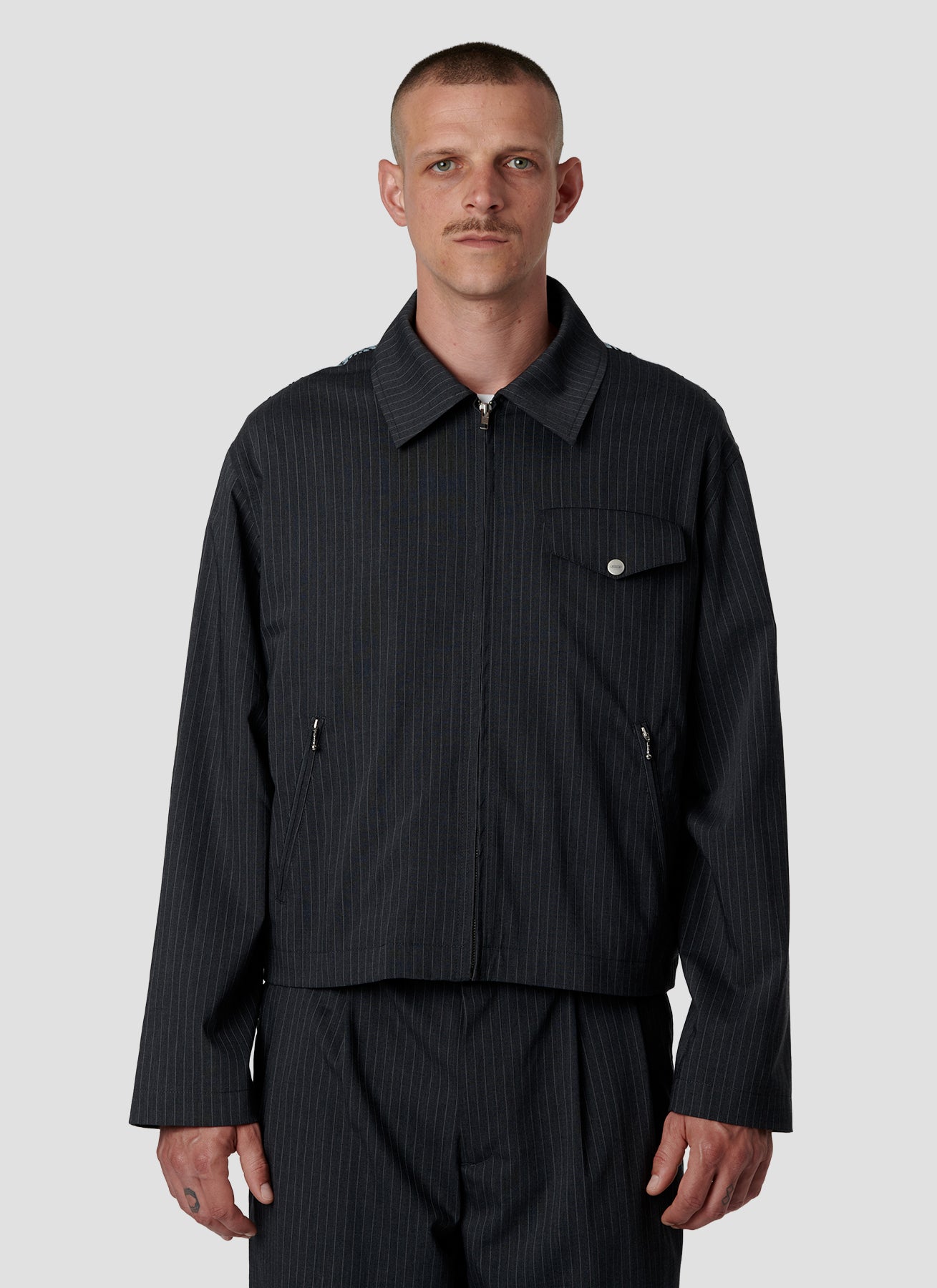 PACC18J004 ~ WORK JACKET - PIN STRIPE
