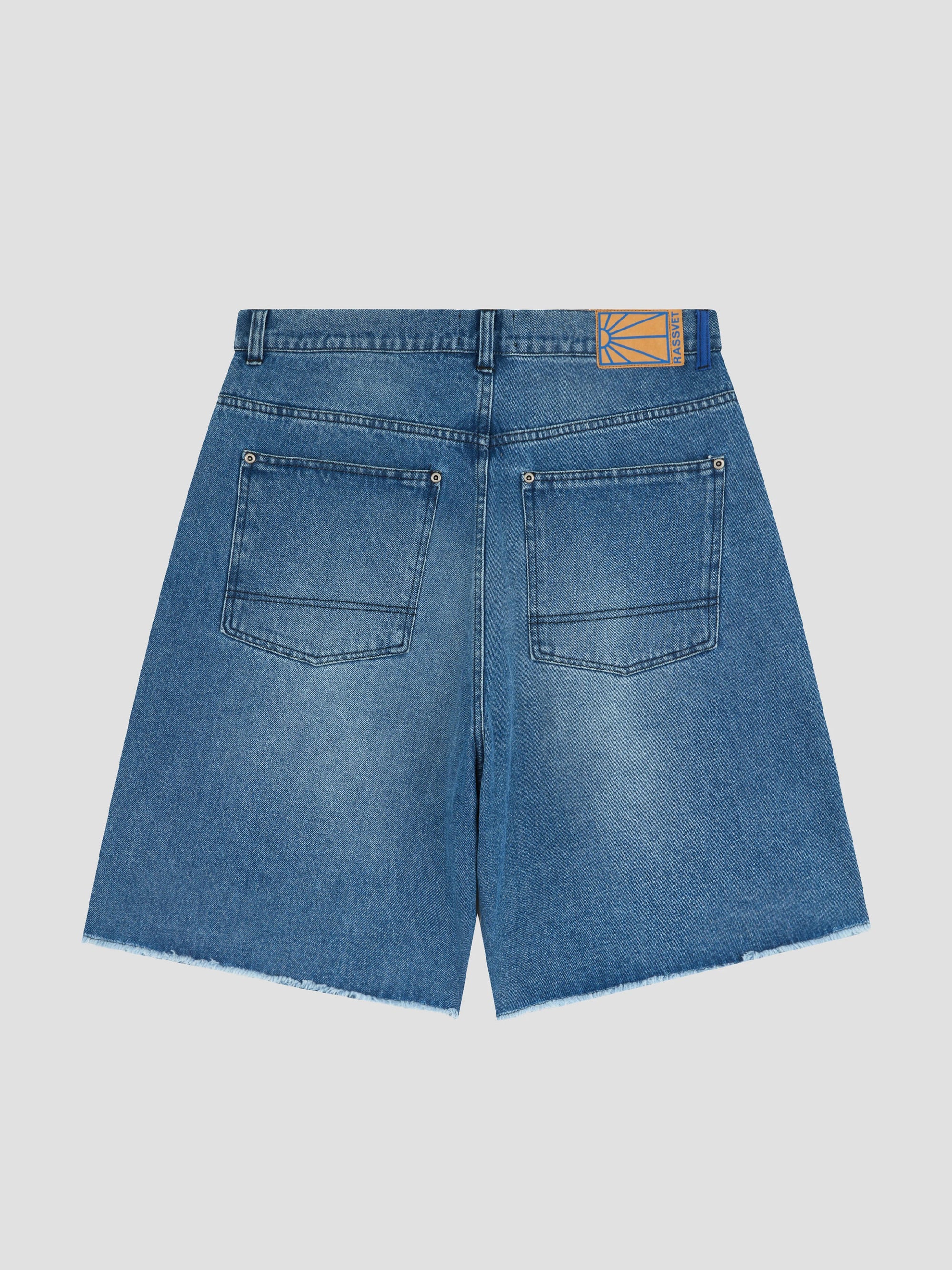 PACC18P024 ~ BAGGY DOUBLE KNEE DENIM SHORTS – VINTAGE BLUE
