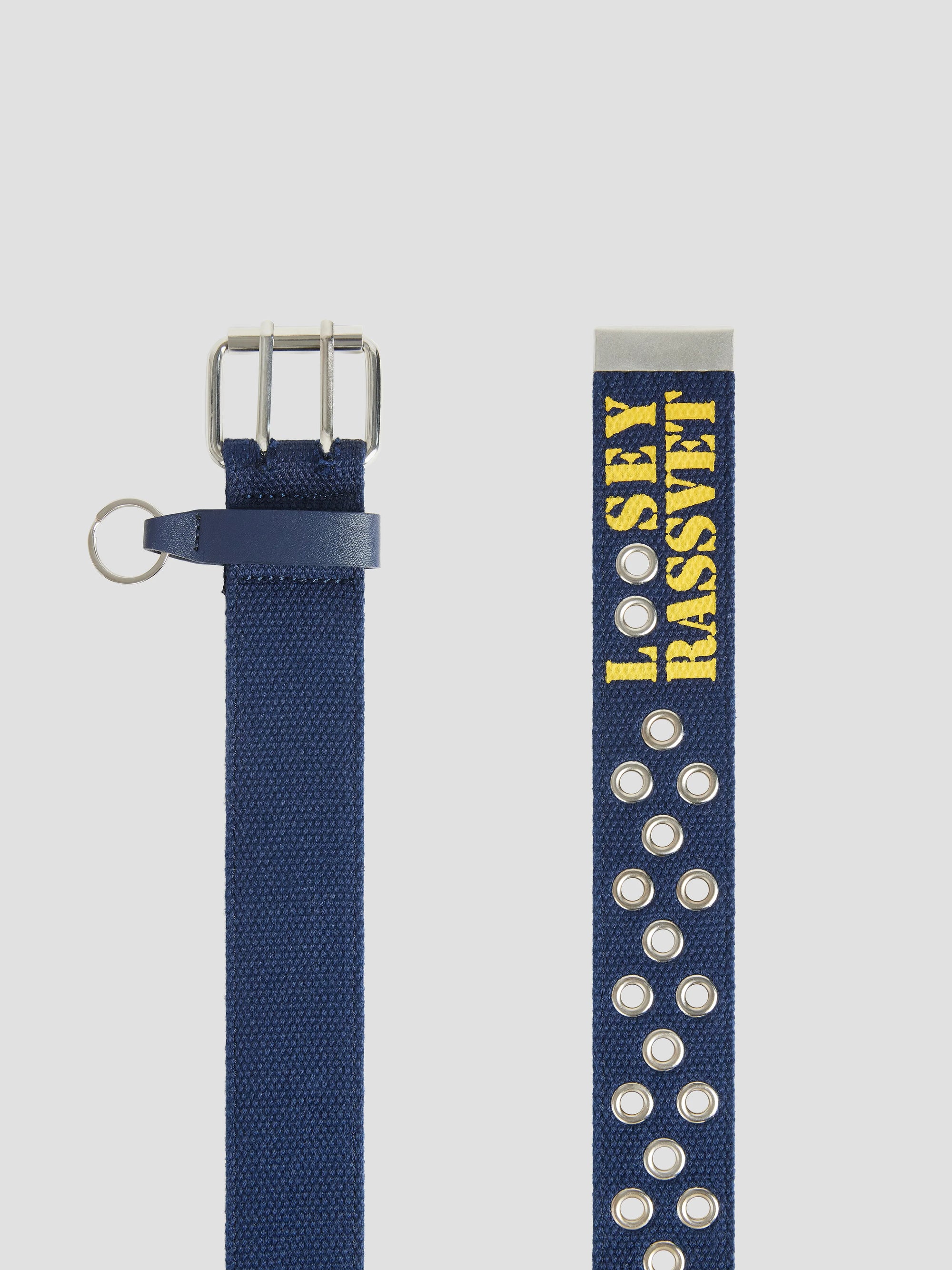 PACC17K202 ~ WOVEN GROMMET KEYCHAIN BELT - NAVY