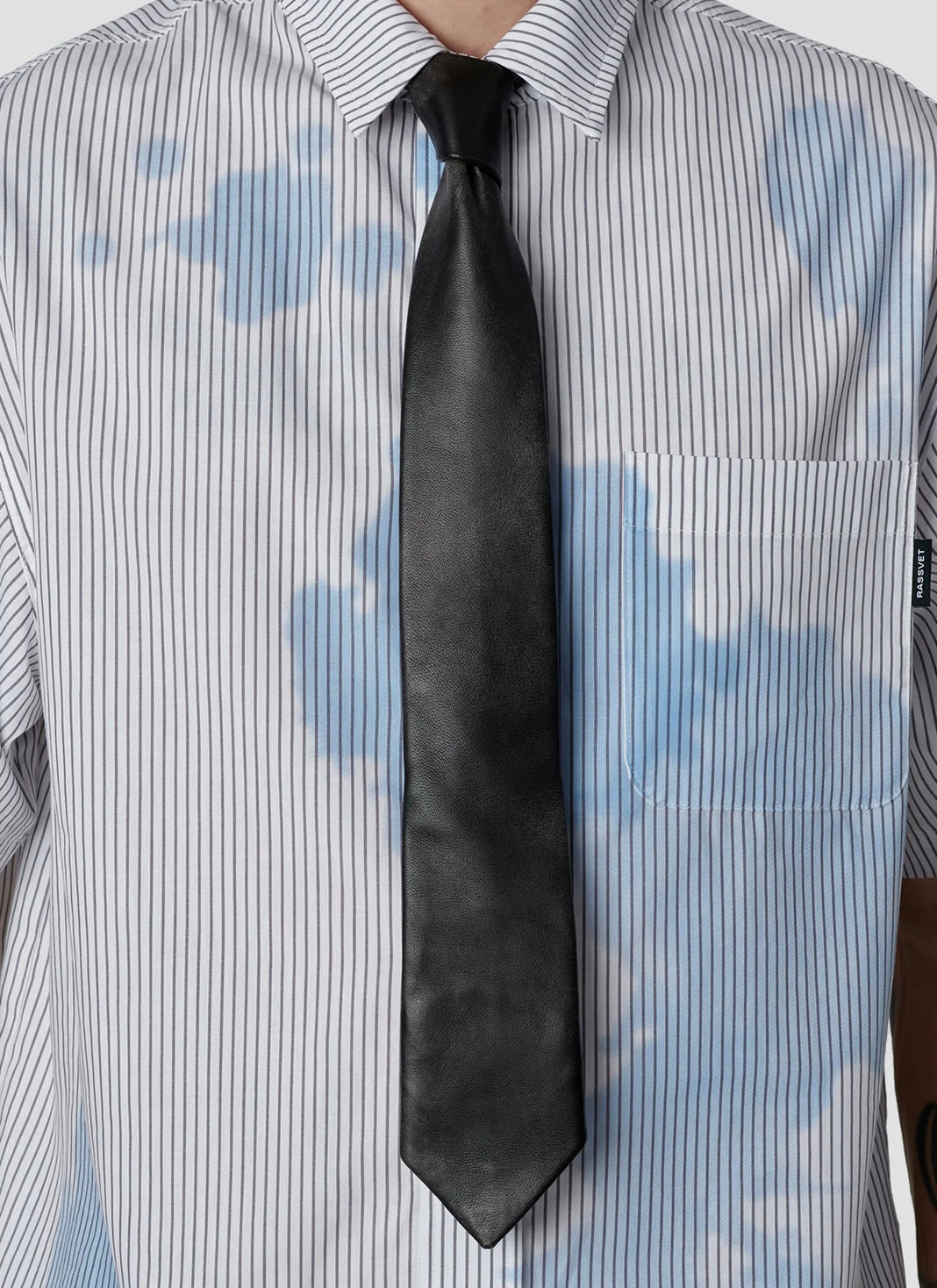 PACC18K017 ~ LEATHER TIE - BLACK