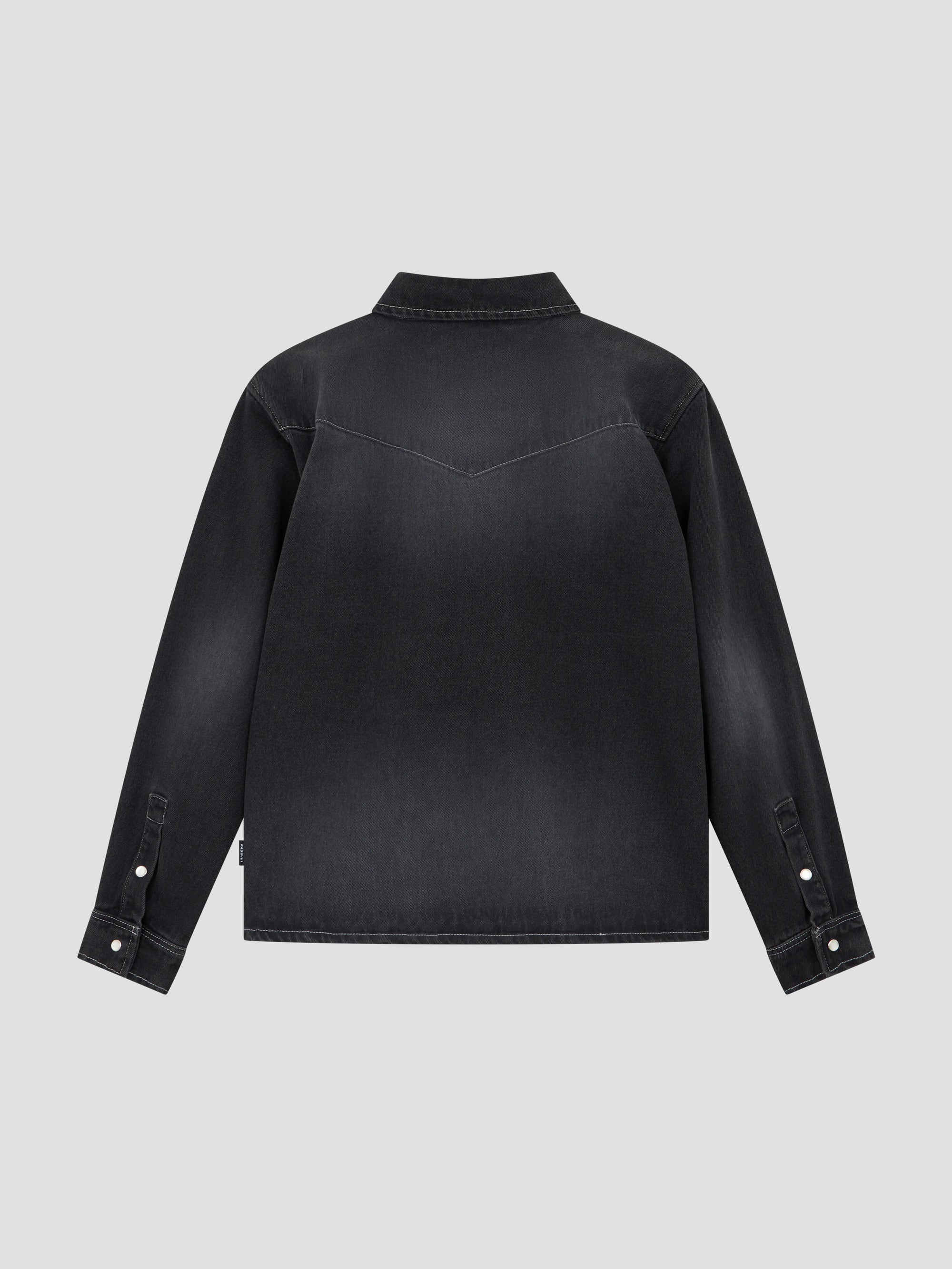 PACC17B001 ~ WASHED LS DENIM SHIRT - BLACK