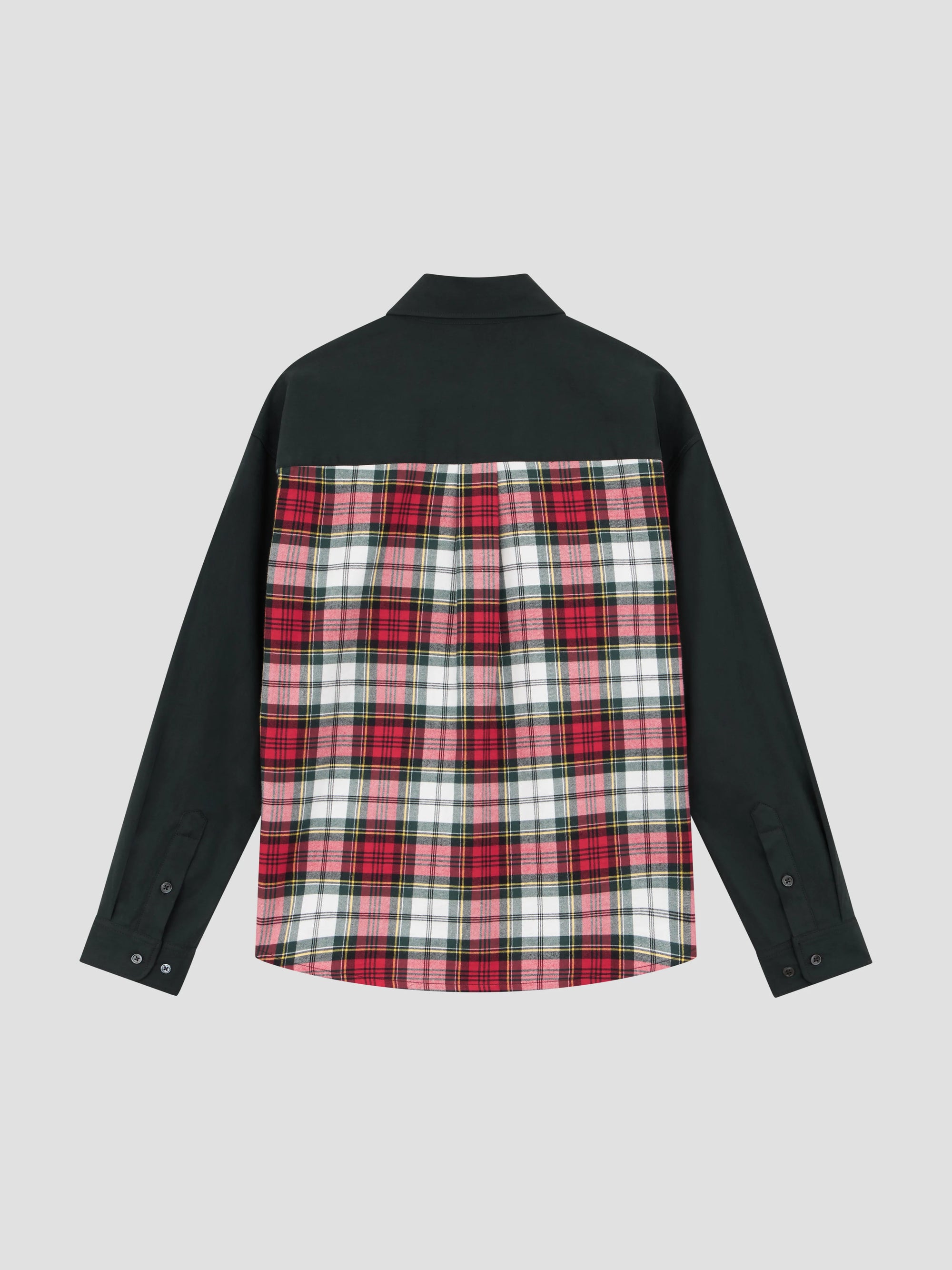 PACC17B002 ~ COMBO PLAID LS OFFICE SHIRT - BLACK / MULTI