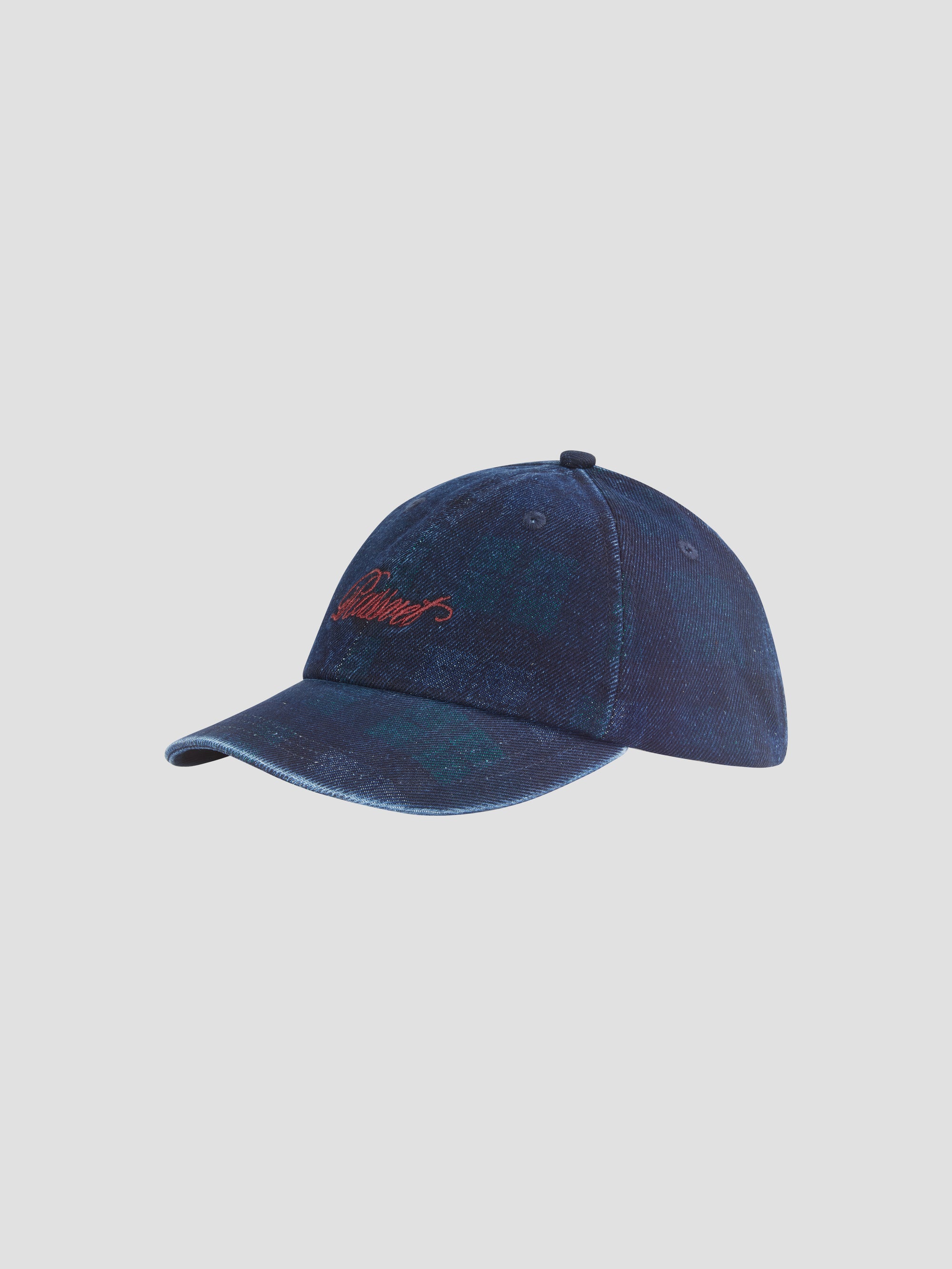 PACC17K021 ~ SCRIPT 6 PANEL STRAPBACK - DENIM