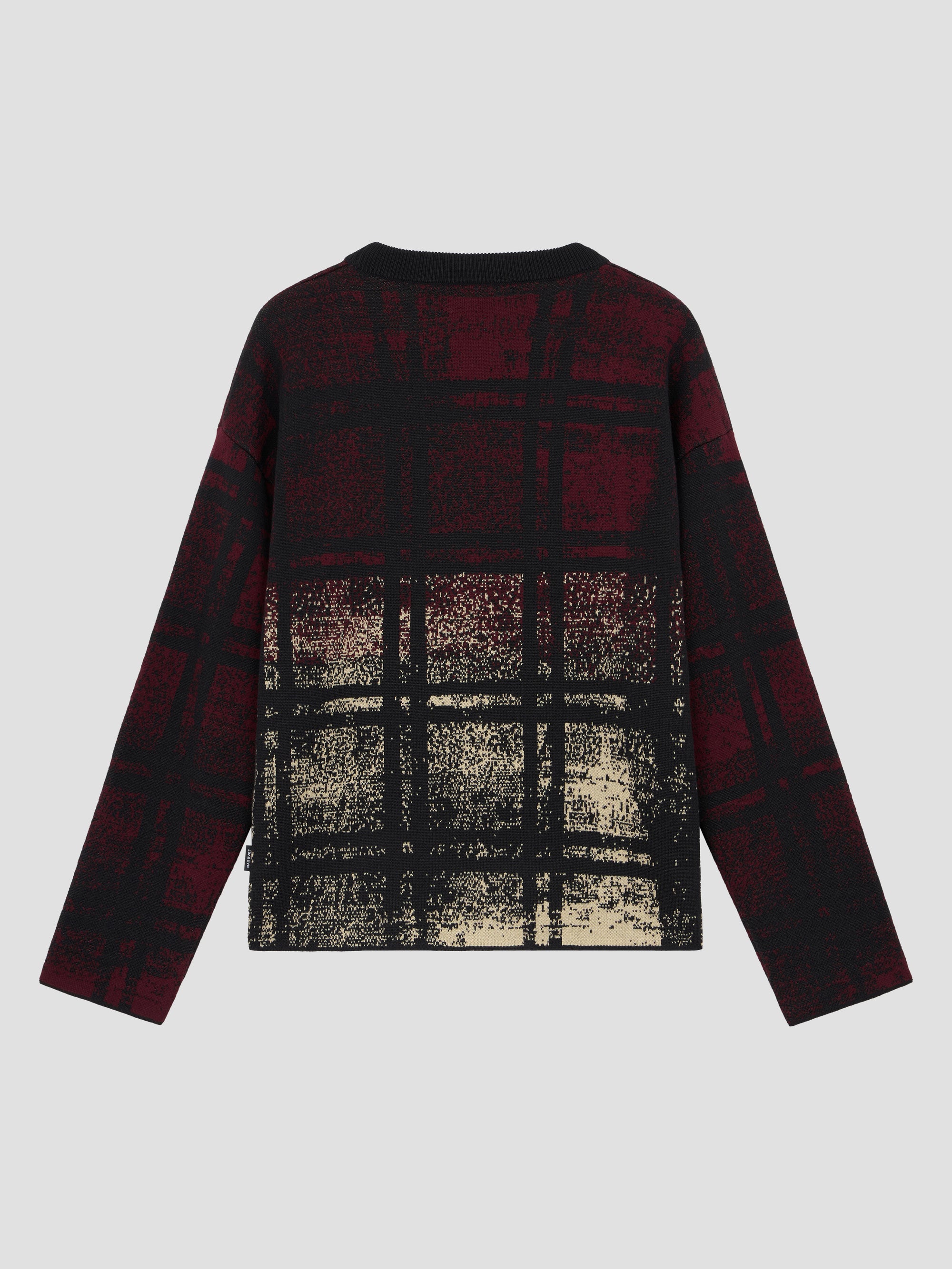 PACC17N001 ~ LOGO FADE KNIT SWEATER - DARK BROWN / MULTI