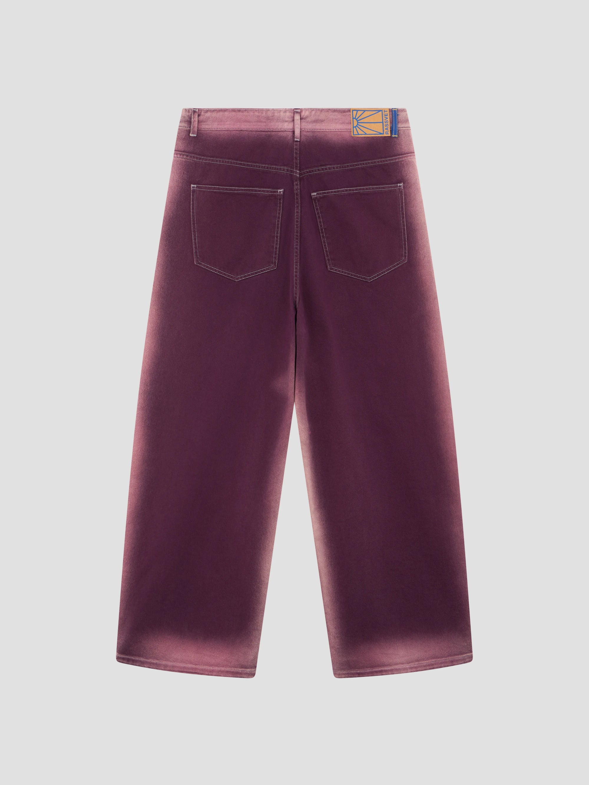 PACC17P013 ~ WASHED EXTRA BAGGY DENIM PANT - PURPLE