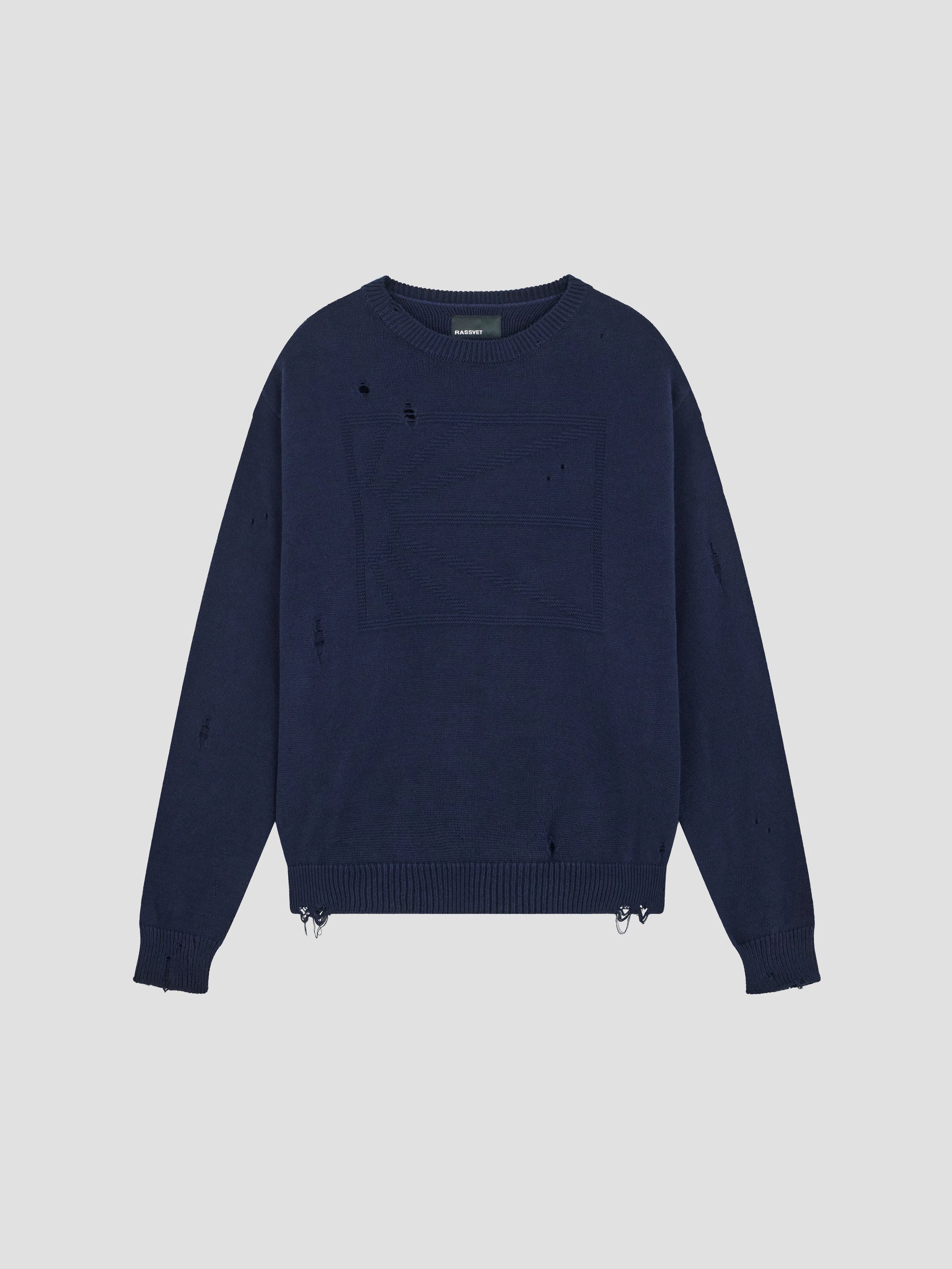 PACC18N001 ~ STATEMENT KNIT SWEATER - DARK NAVY