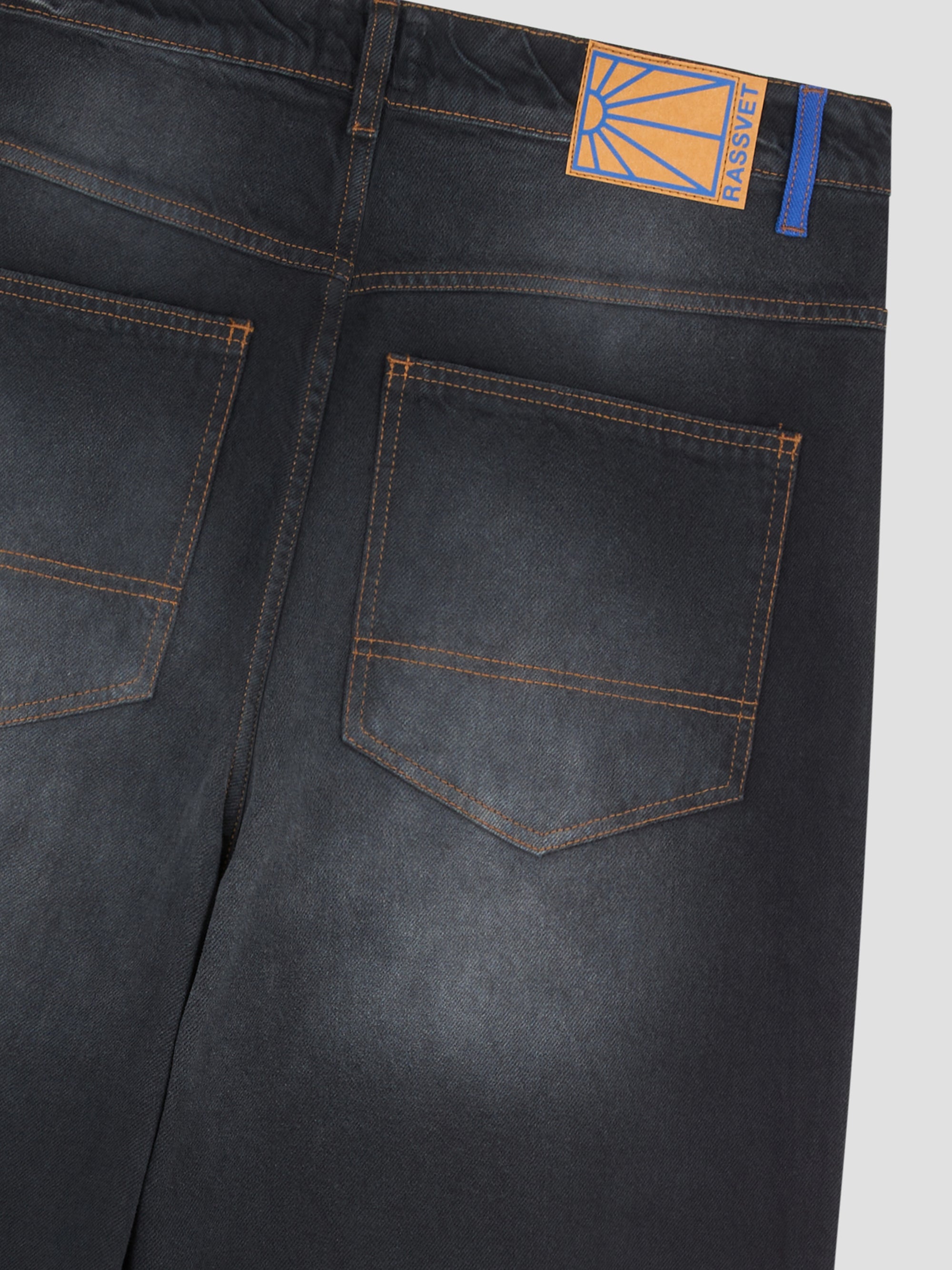 PACC18P003 ~ SUN DYED EXTRA BAGGY DENIM – BLACK ONYX