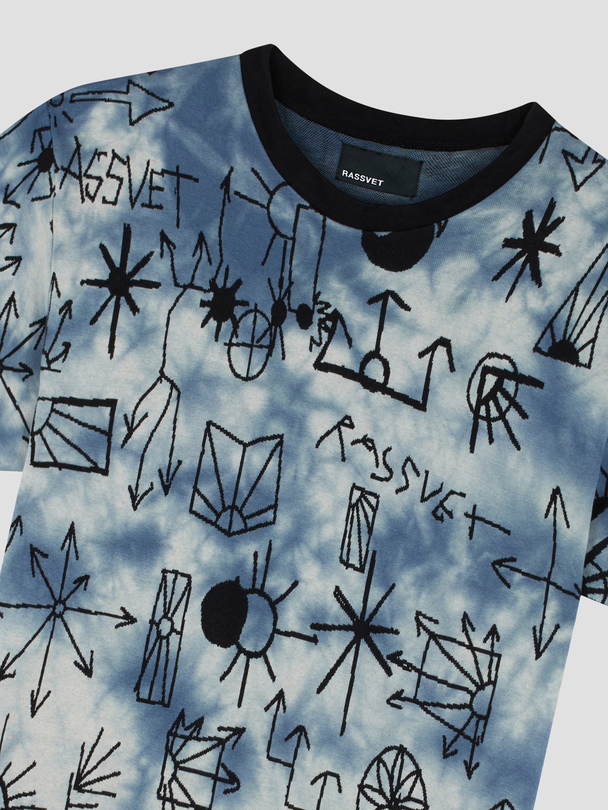 PACC18T014 ~ JACQUARD SCRIBBLE TEE - TIE DYE