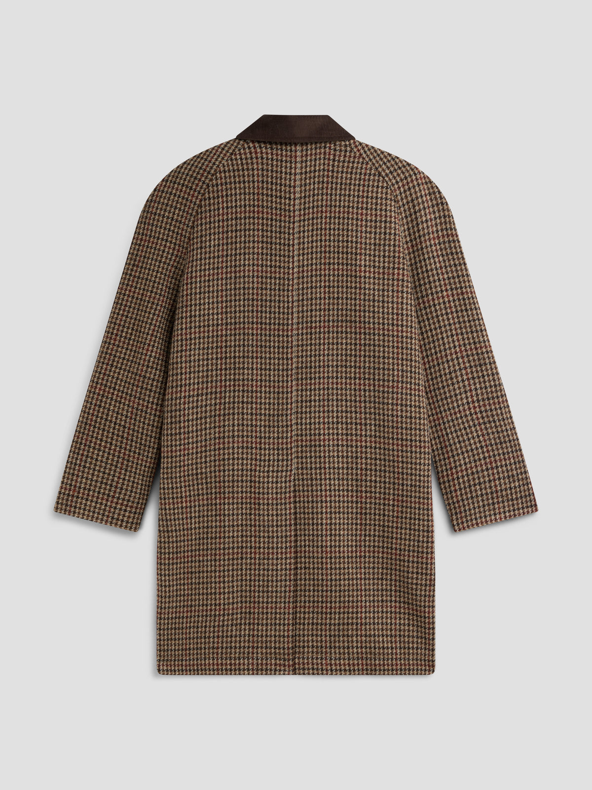 PACC19C001-1 ~ MEN HOUNDSTOOTH WOOL COAT BROWN