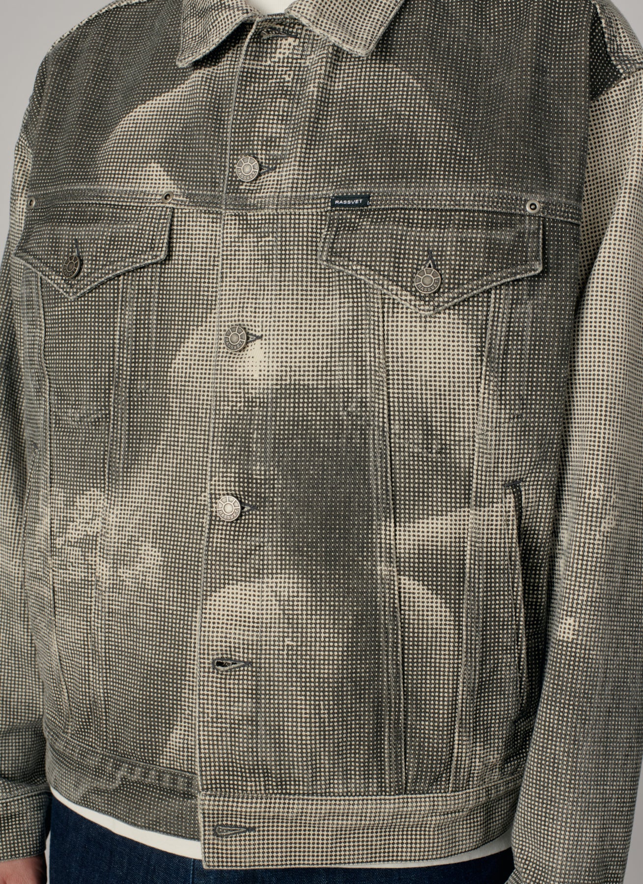 PACC19J003-1 ~ MEN LOOSE FIT NYMPH DENIM TRUCKER JACKET BLACK