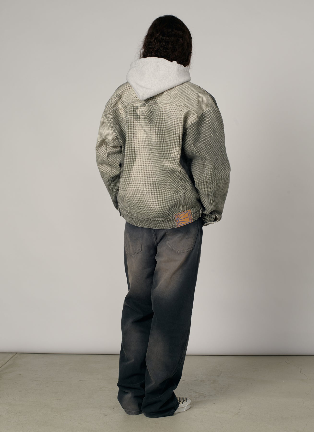 PACC19J003-1 ~ MEN LOOSE FIT NYMPH DENIM TRUCKER JACKET BLACK