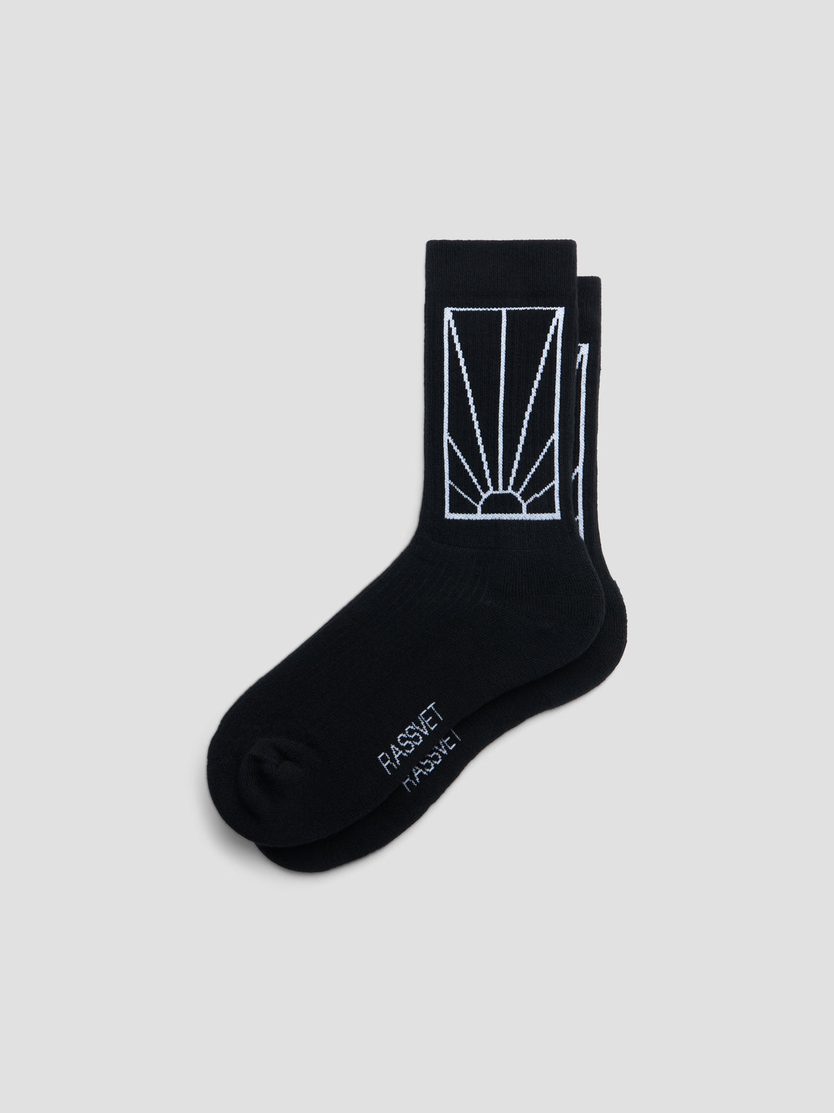 PACC19K007-1 ~ UNISEX LOGO SOCKS BLACK