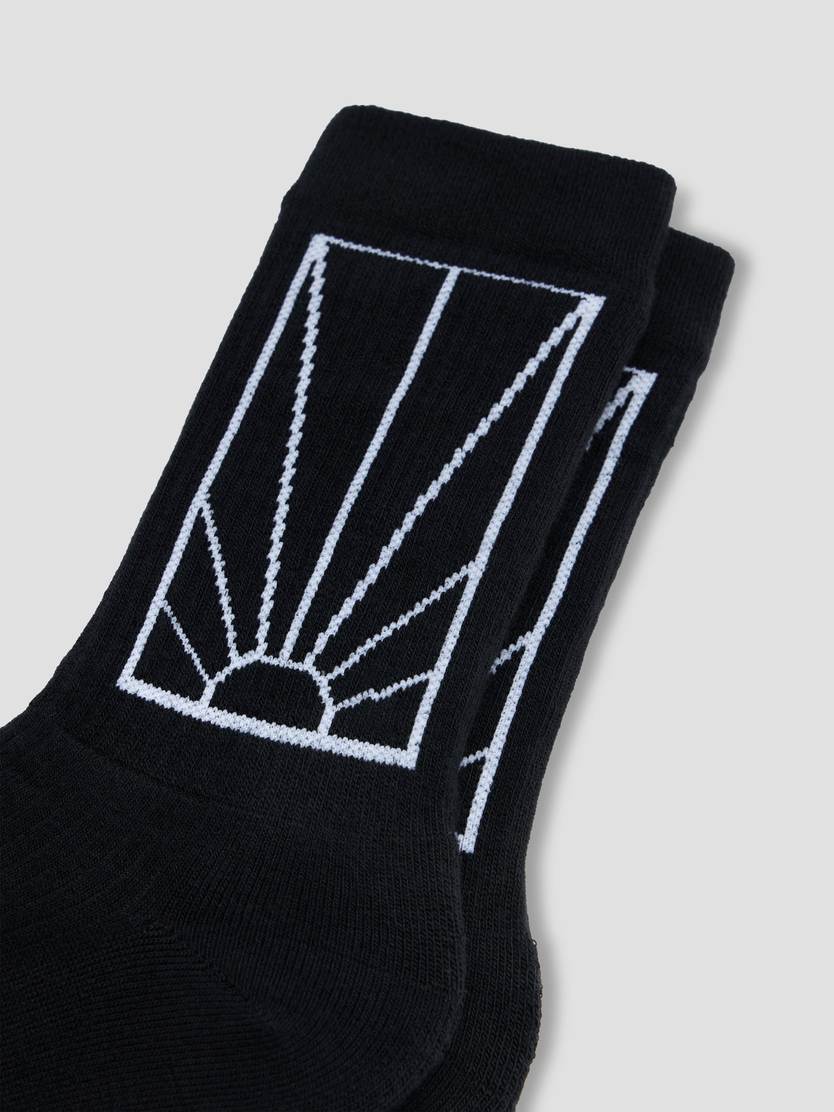 PACC19K007-1 ~ UNISEX LOGO SOCKS BLACK