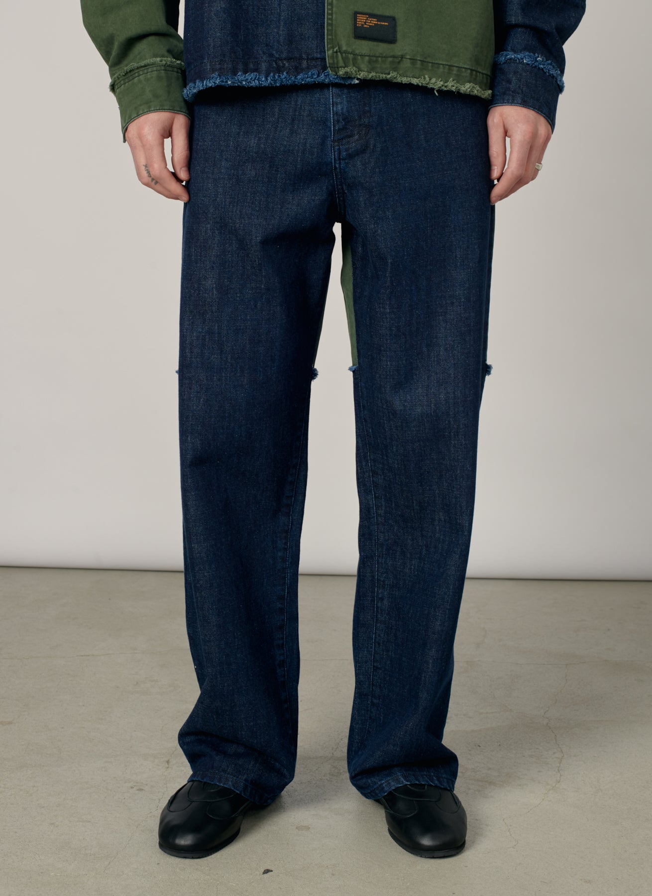 PACC19P001-1 ~ MEN SURPLUS DENIM PANTS GREEN