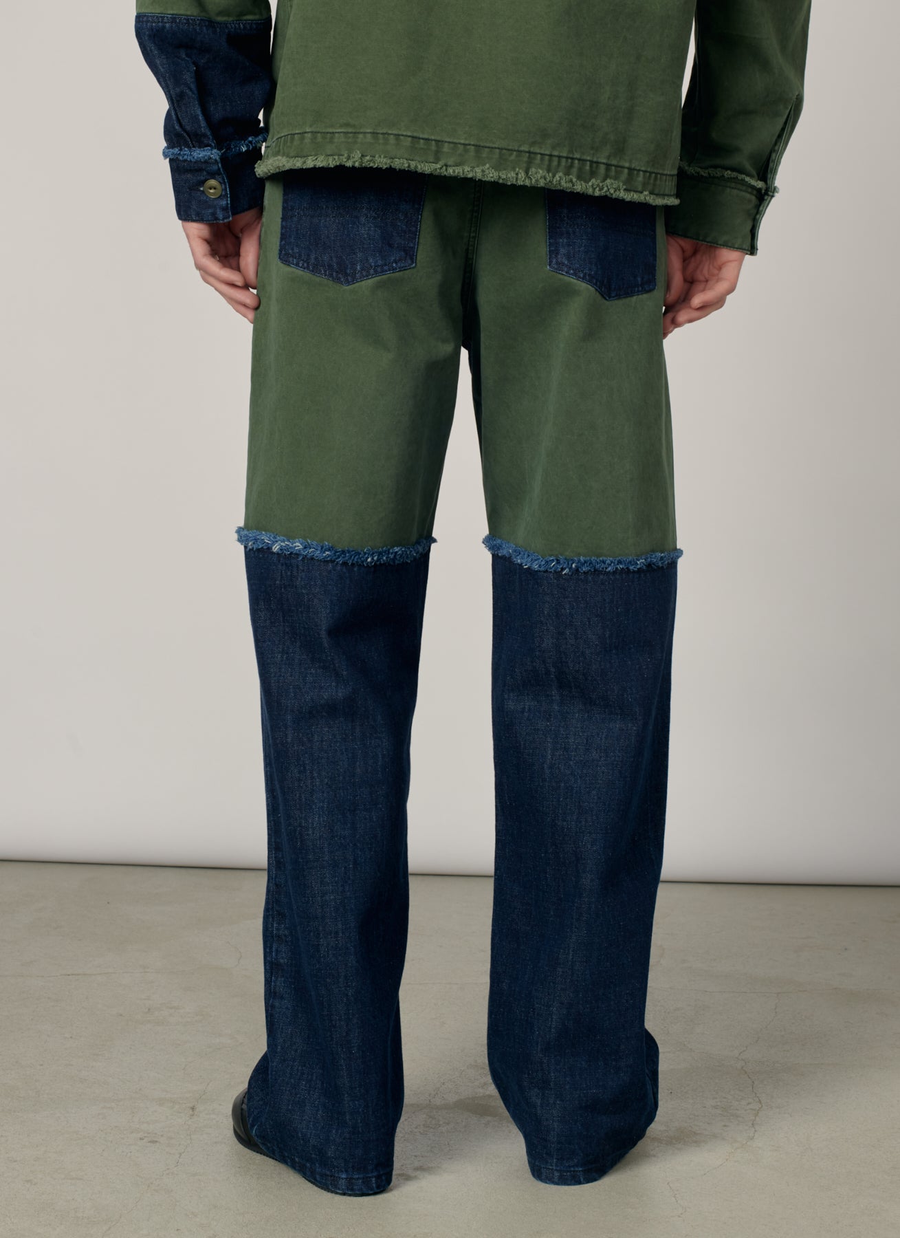 PACC19P001-1 ~ MEN SURPLUS DENIM PANTS GREEN