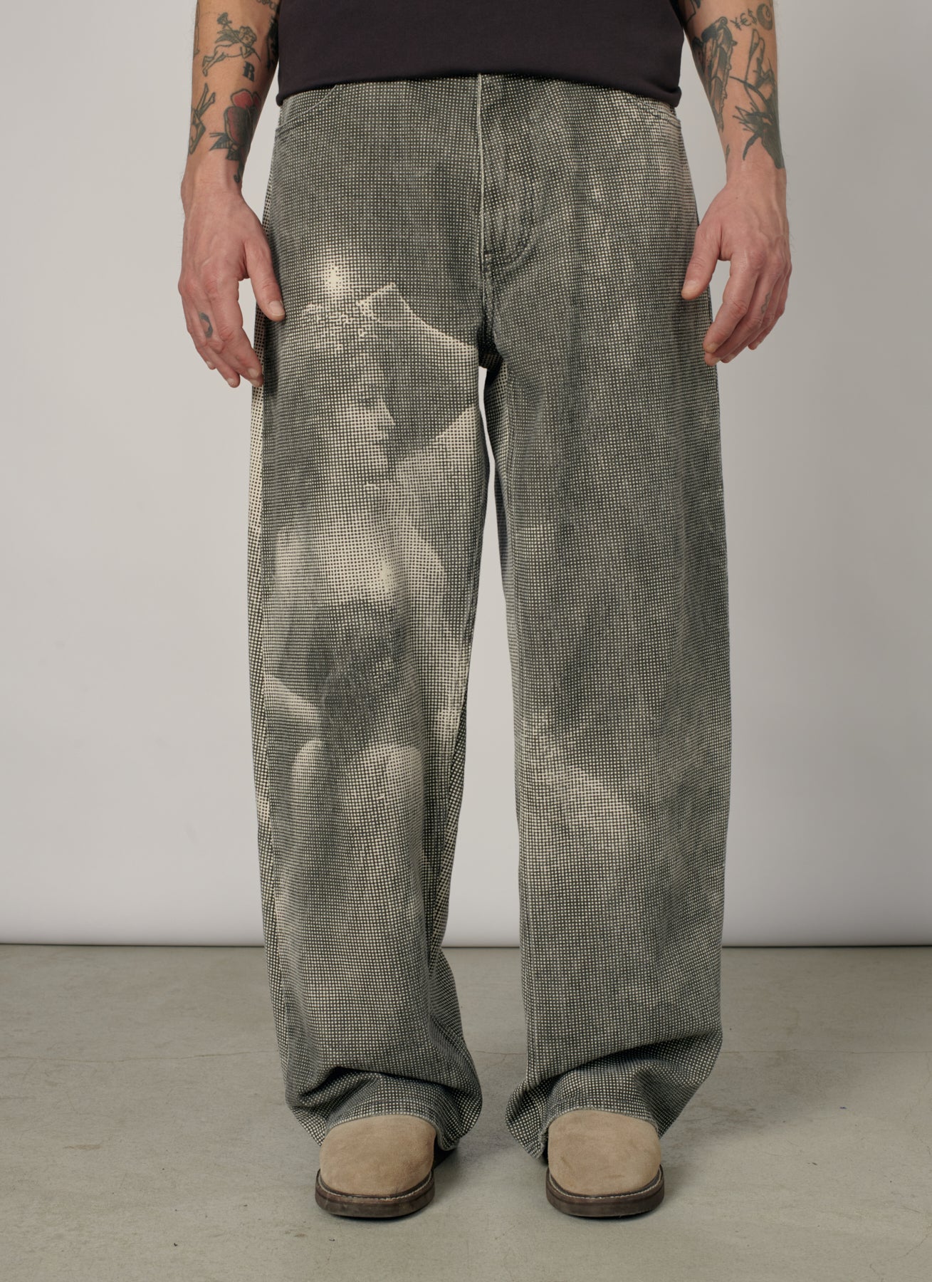 PACC19P003-1 ~ MEN NYMPH BAGGY DENIM PANTS BLACK
