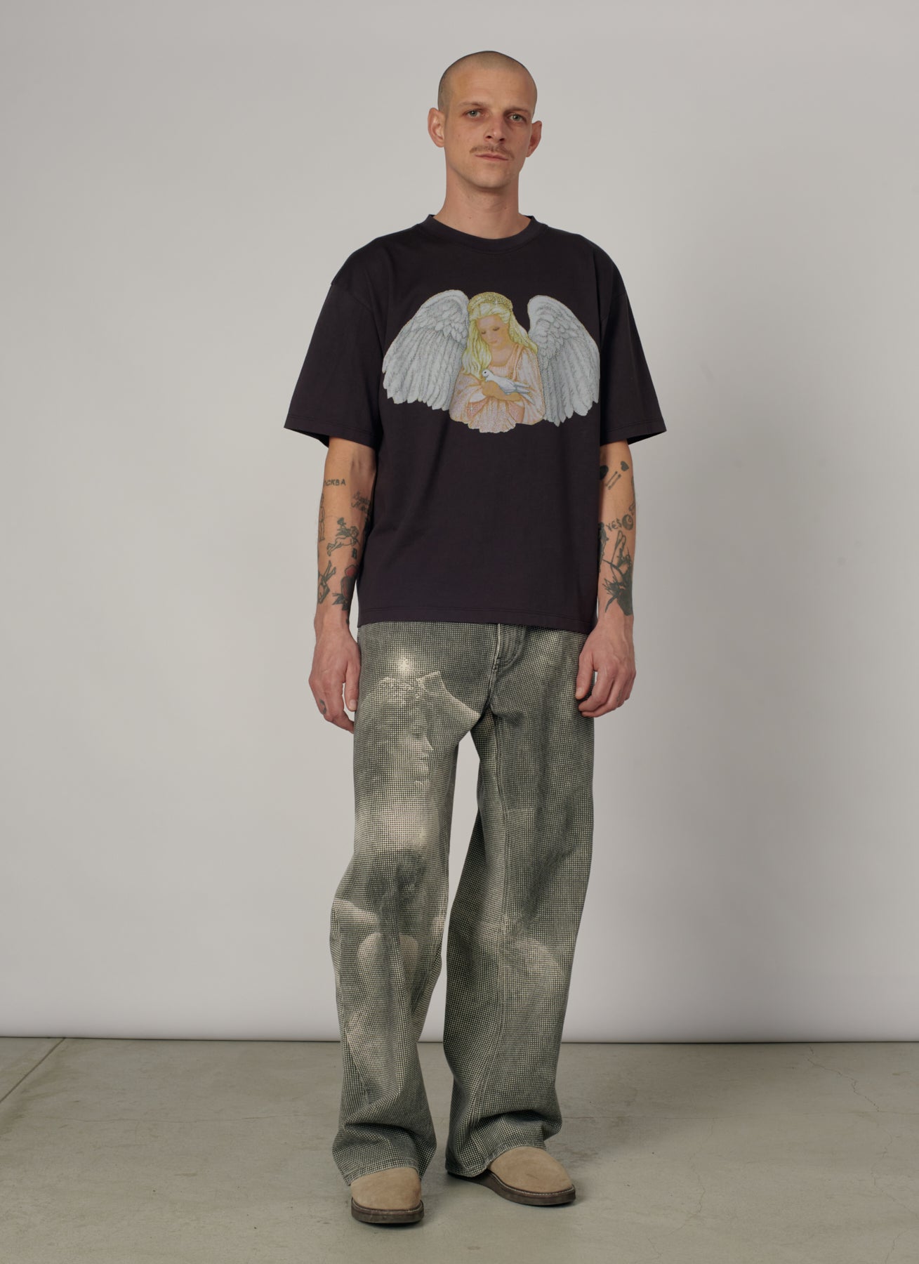 PACC19P003-1 ~ MEN NYMPH BAGGY DENIM PANTS BLACK