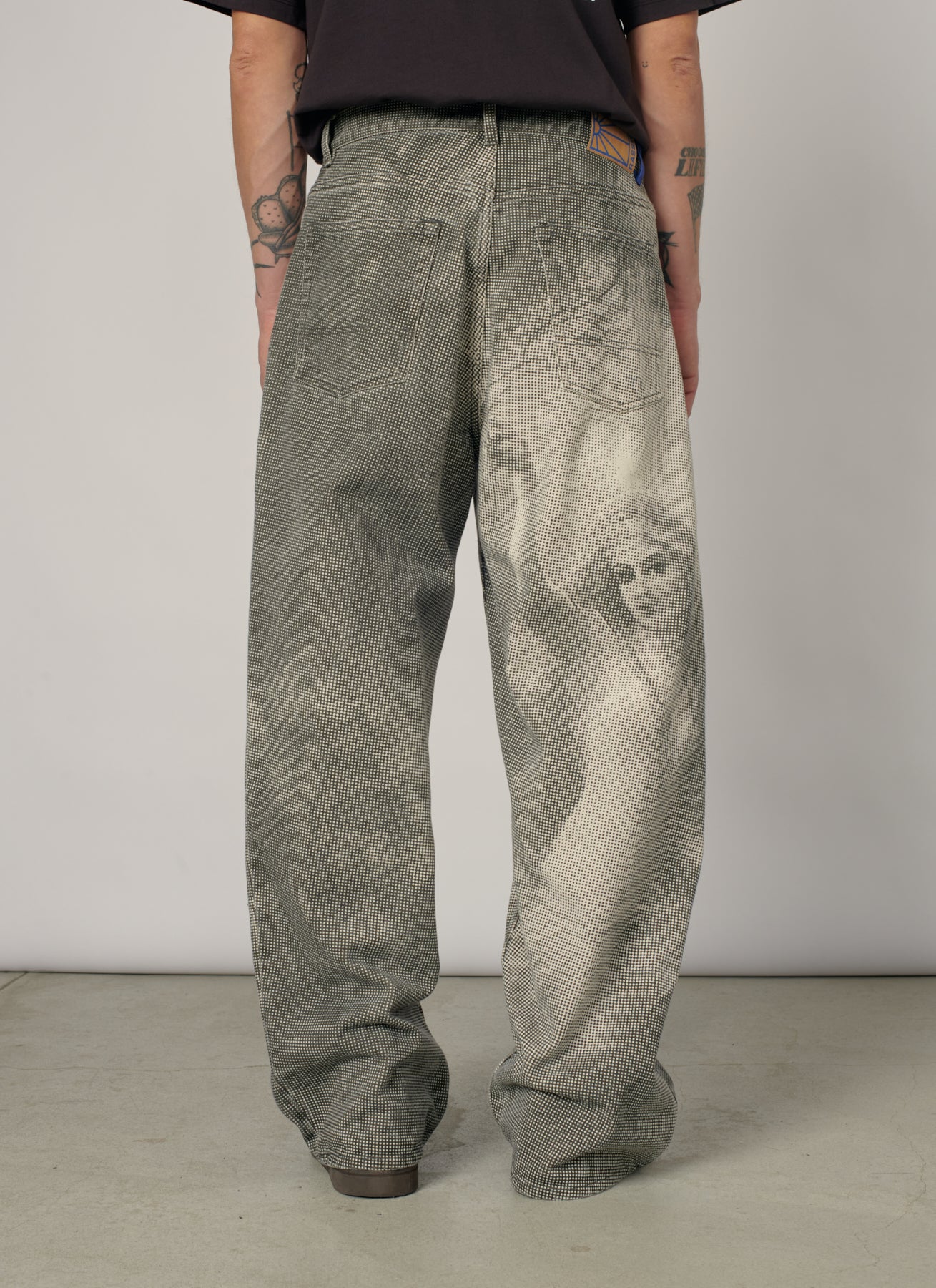 PACC19P003-1 ~ MEN NYMPH BAGGY DENIM PANTS BLACK